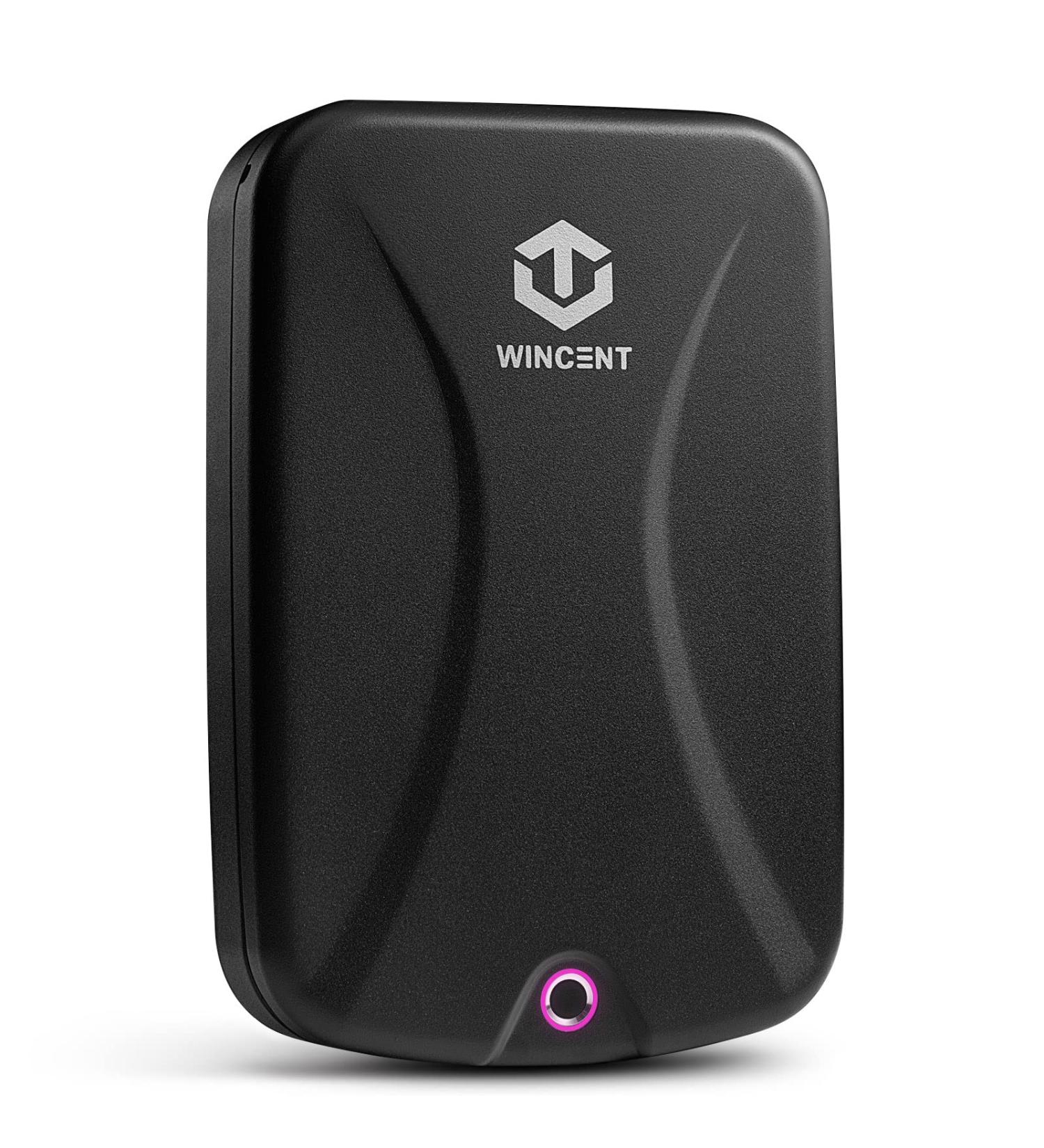 WINCENTPRO Biometric Gun Safe  Fingerprint Pistol Safe Car Handgun Safe Gun Lock Box Case Quick Access with Auto Open Lid - Buy Online on GoSupps.com