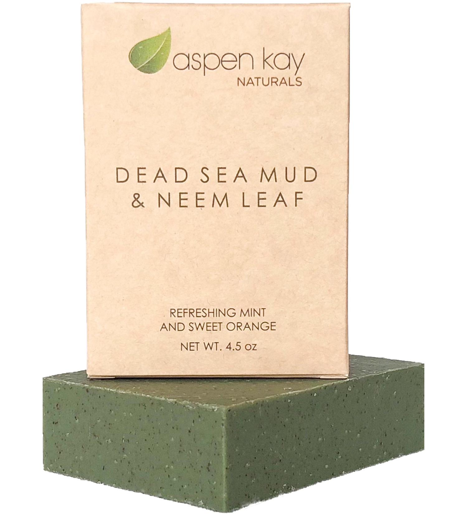 Dead Sea Mud and Neem Soap Bar for Face & Body - Natural & Organic - Made in USA - 4oz - All Skin Types - Buy Online on GoSupps.com