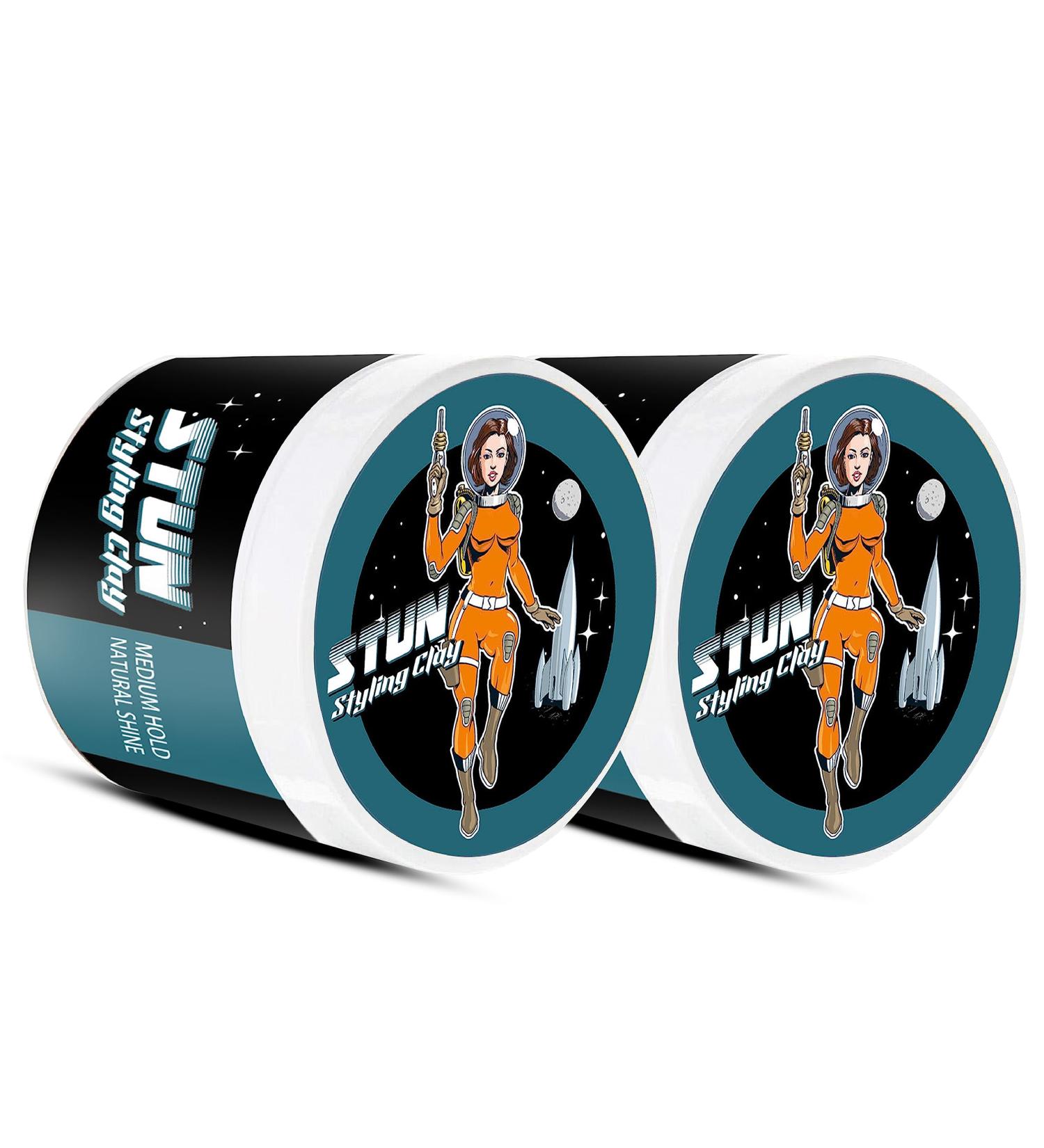 STUN Styling Clay - Medium Hold Natural Finish (Pack of 2) | International Shipping Available - Buy Online on GoSupps.com