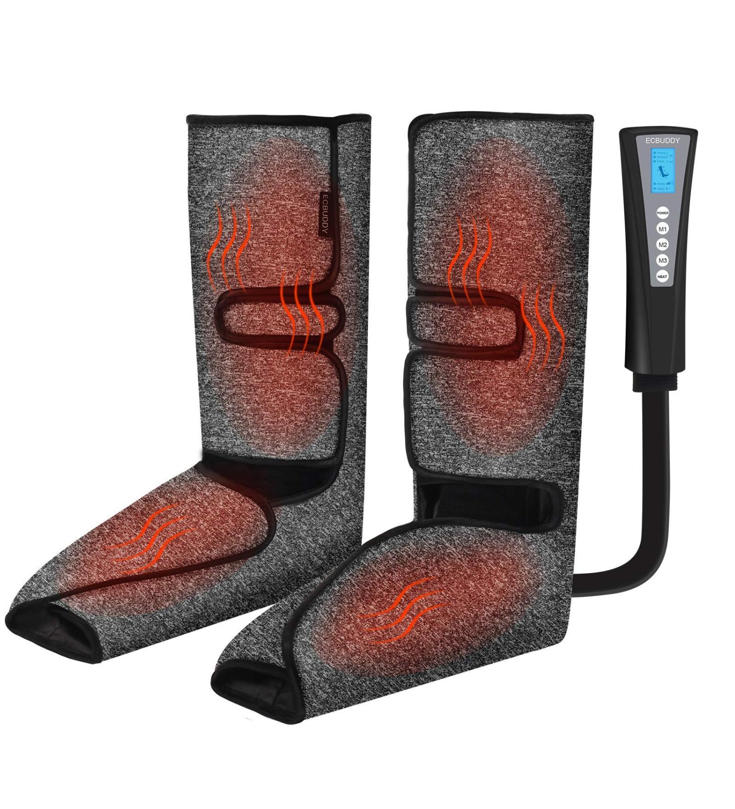 ECBuddy Leg and Foot Massager with Heat, Air Compression, and Hand-held Controller - Buy Online on GoSupps.com