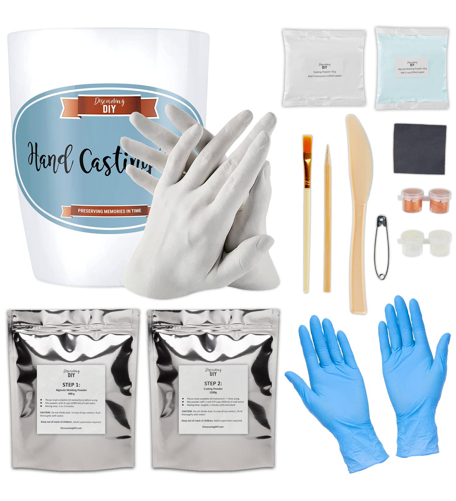 DIY Hand Casting Kit - Plaster Mold Craft Supplies with Molding Powder, Gloves, Paint & Tools - Perfect Valentines Day and Anniversary Gifts for Adults - Buy Online on GoSupps.com