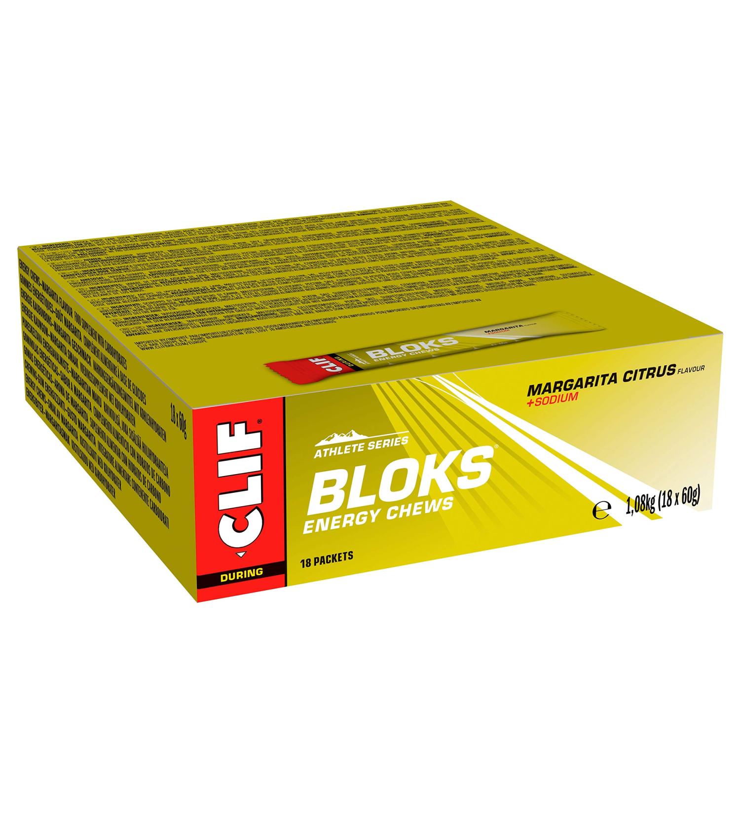 Clif Bar Shot Bloks Margarita Lot de 18 barres de 60 g chacune - Buy Online on GoSupps.com