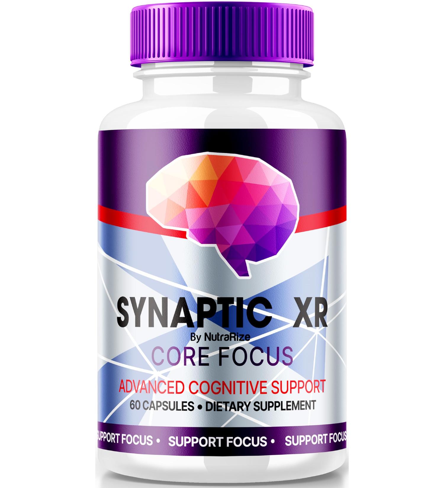 Synaptic XR Core Focus Capsules | All-Natural Brain Supplement for Memory & Cognitive Health | 60 Capsules - Boost Your Brain Power - Buy Online on GoSupps.com