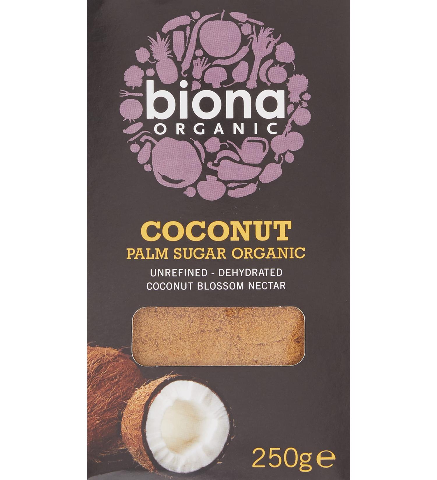 Biona Organic Coconut Palm Sugar 250g - Natural Sweetener (Pack of 1) - Buy Online on GoSupps.com
