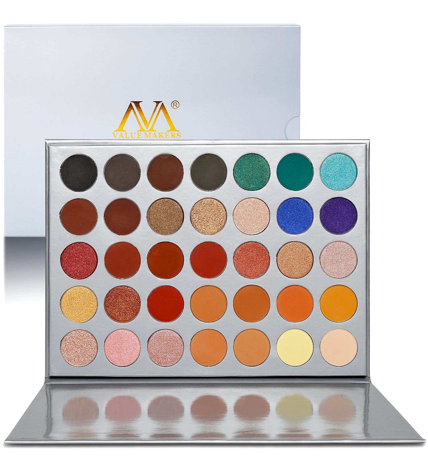 Portshade 35-Color Matte Eyeshadow Palette - High Pigment Vegan Creamy Colorful Shimmer & Matte Shades - Perfect for Green Red Gold Pink Nude Yellow Blue Looks - International Shipping Available - Buy Online on GoSupps.com
