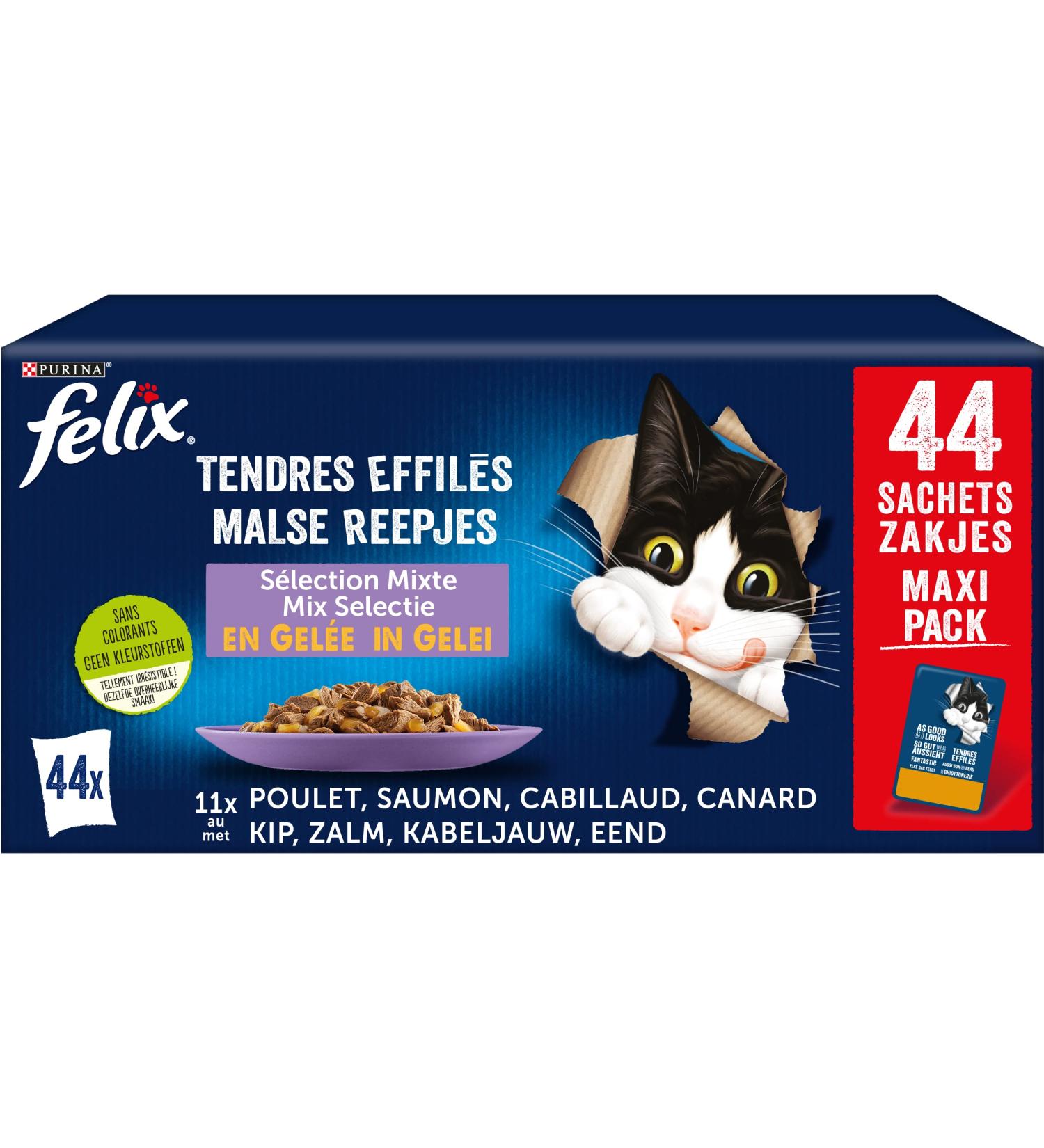 Felix Tenders Tapered Jelly - Mixed Selection 44x85g - Buy Online on GoSupps.com