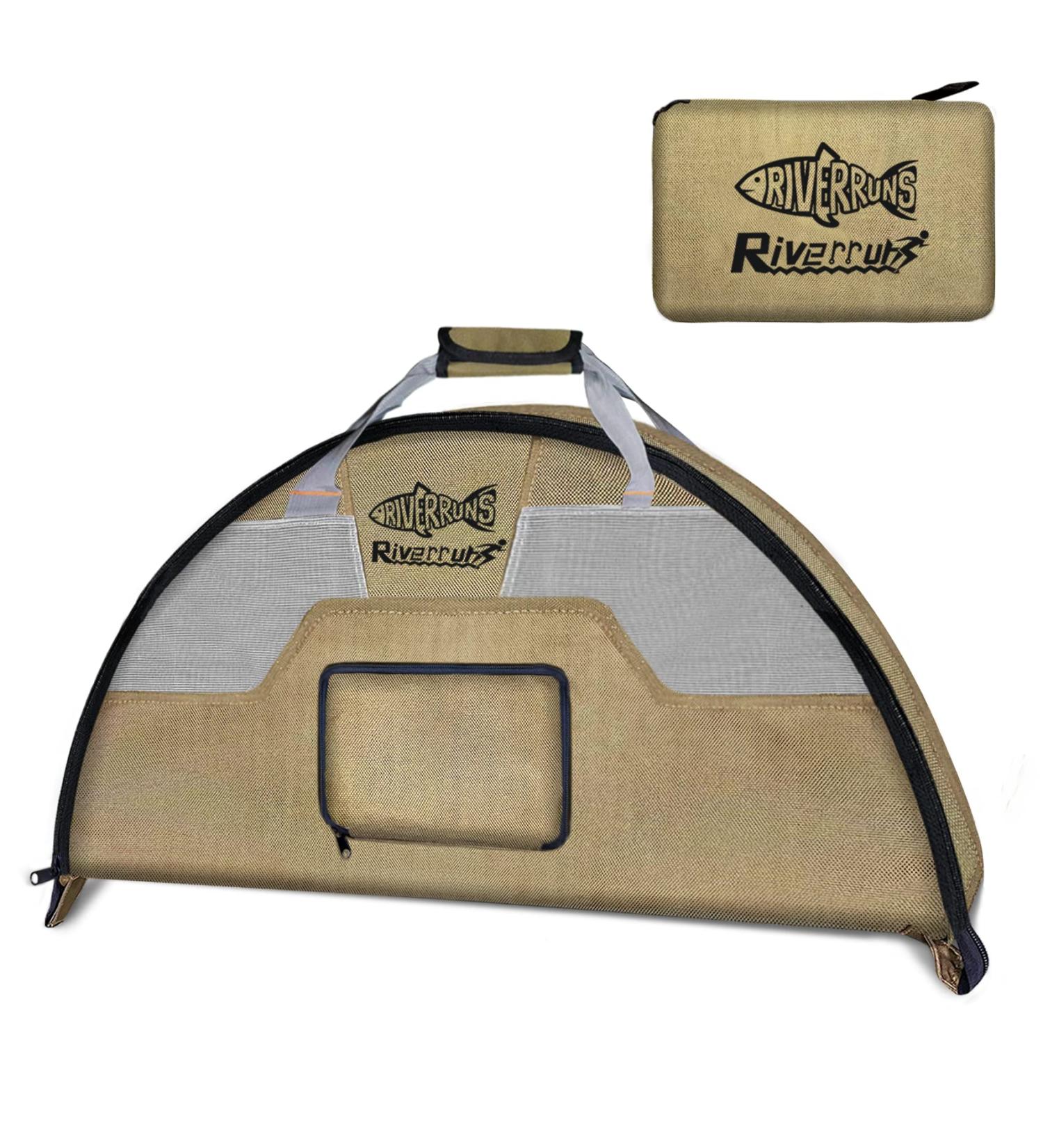 Riverruns Fishing Hunting Wader Bag - Ventilated Foldable Boots Pocket Fly Fishing Wrap Pad for Fishing Hiking & Camping (Khaki) - Buy Online on GoSupps.com