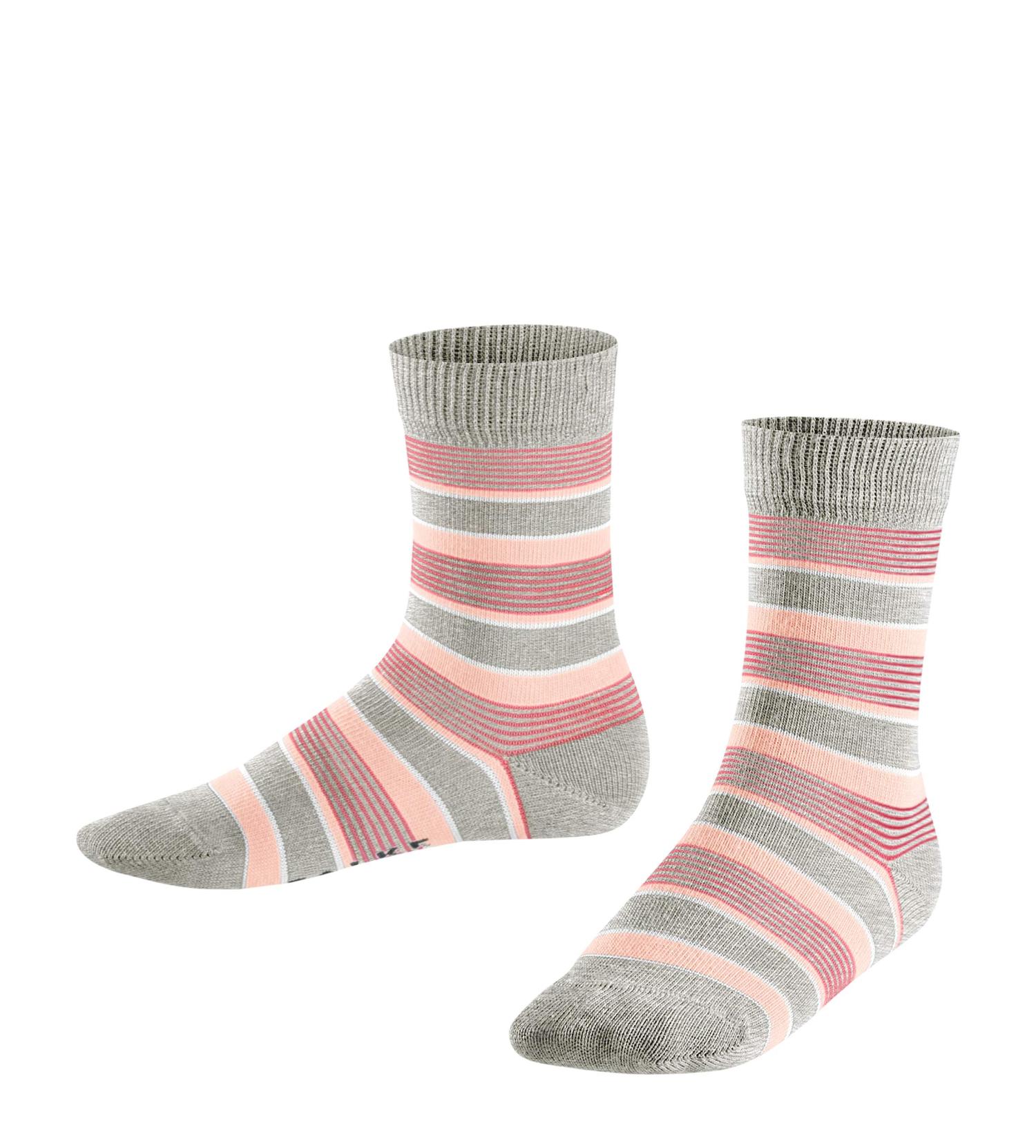 FALKE Kids Romantic Net Socks Cotton White Pink | Frilly Thin Patterned Socks for Boys & Girls | Ideal for Dress Looks & Festive Occasions | 1 Pair (Grey) - Buy Online on GoSupps.com