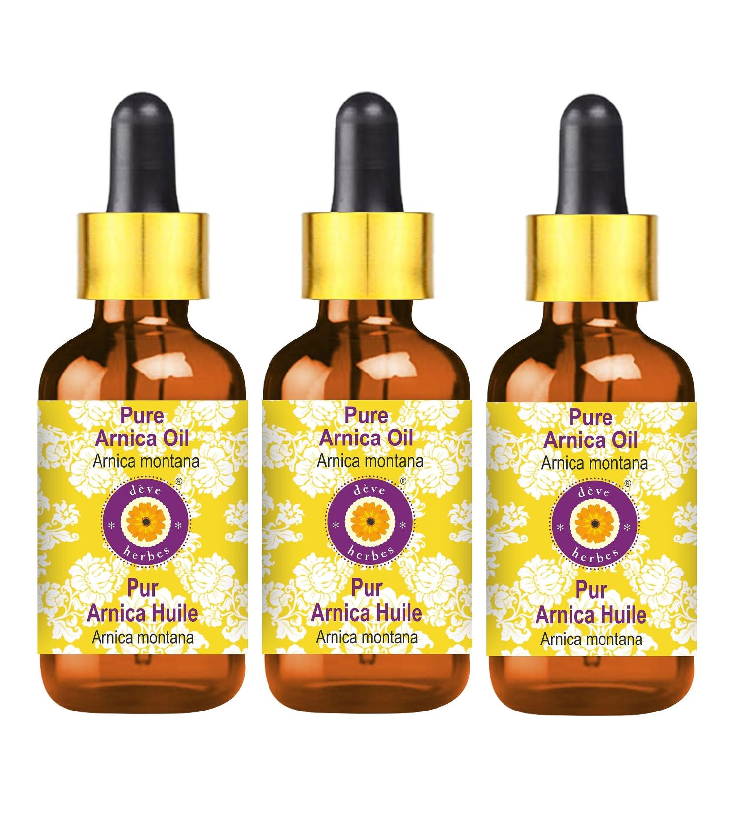 d ve herbes Pure Arnica Oil (Arnica Montana) with Glass Dropper (Pack of Three) 100ml X 3 (10 oz) 3.33 Fl Oz (Pack of 3) - Buy Online on GoSupps.com