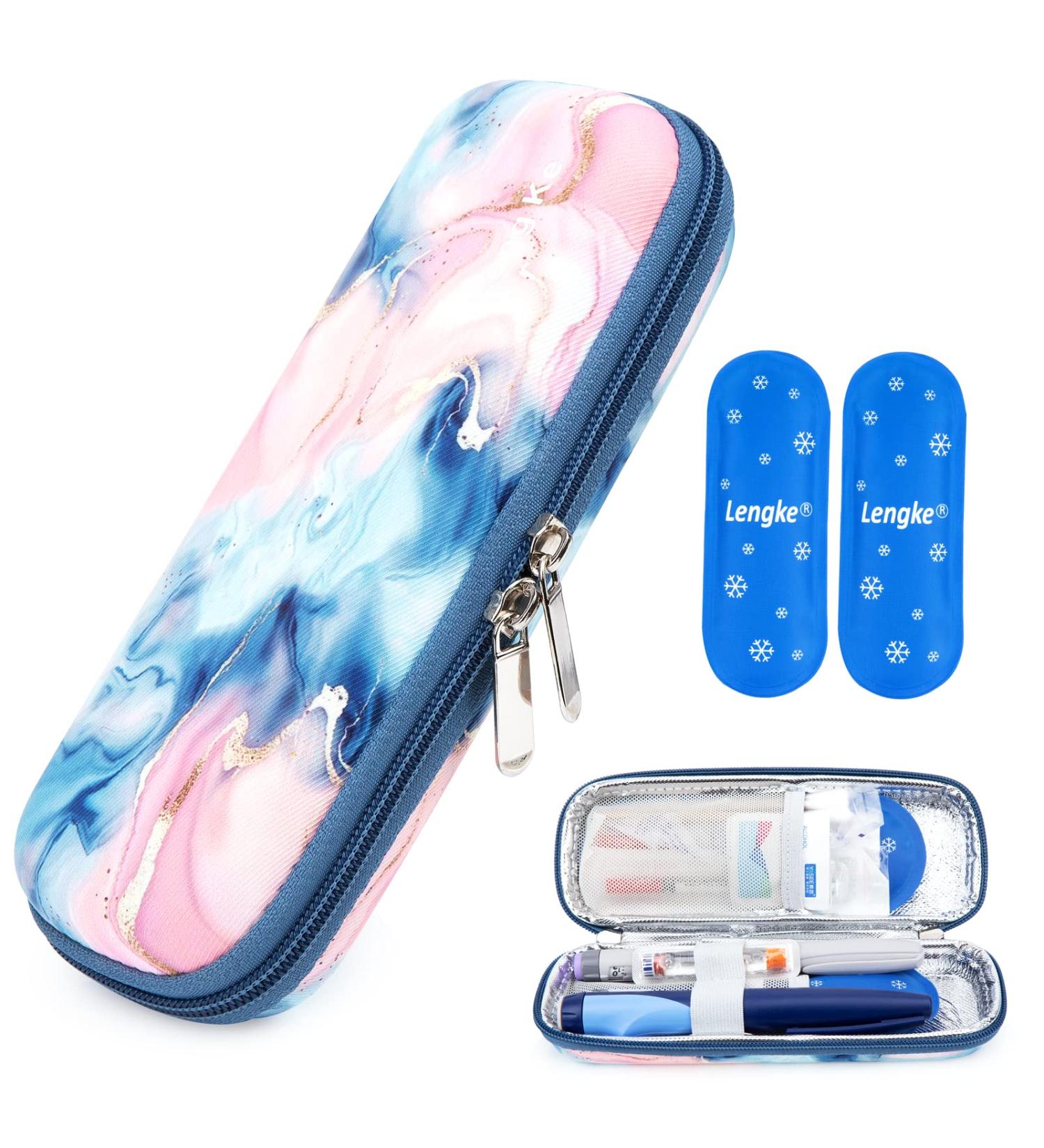 Youshares Insulin Cooling Bag - TSA Portable EVA Pack for Insulin Pen & Diabetes Accessories | Travel-Friendly Diabetics Bag with 2 Nylon Cooling Packs - Buy Online on GoSupps.com