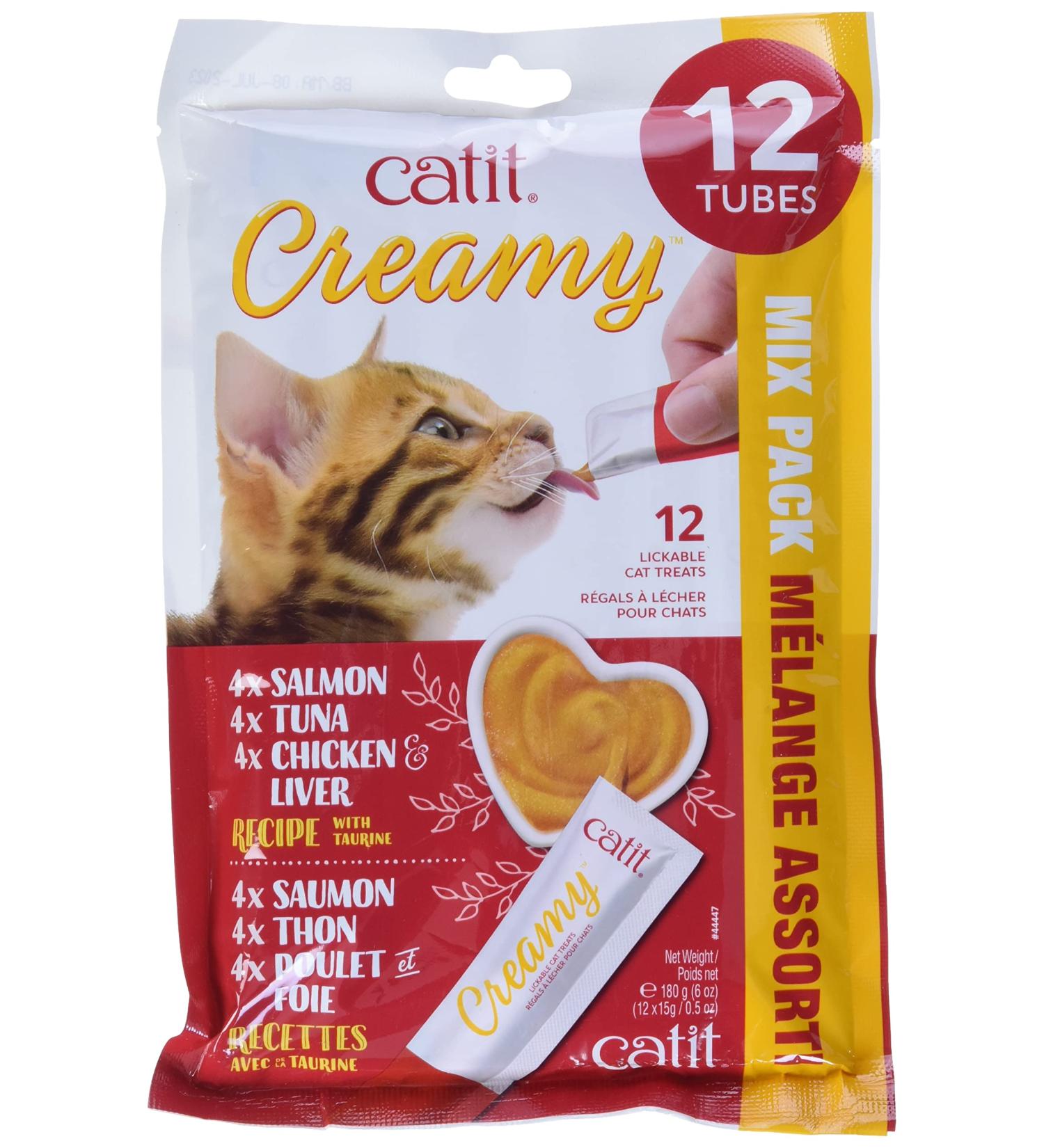Catit Cat Treats Lickable Assorted 12 x 15 g Pack of 8 Lickable Cat Treats Soft Cat Treats Creamy Cat Treat Kitten Treats Cat Lickable Treat Soft Cat Treats Gaterie Pour Chat Cat Snacks Tube - Buy Online on GoSupps.com