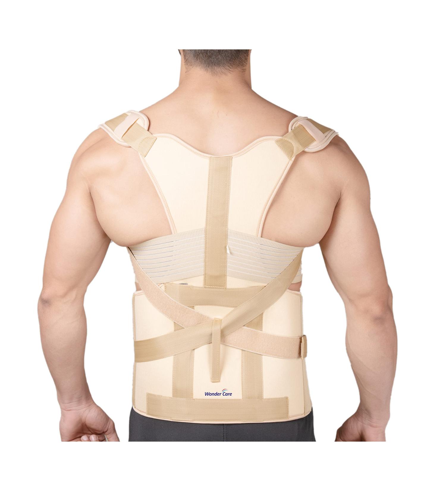 Wonder Care Posture Corrector Brace for Scoliosis & Kyphosis - Lower Back Pain Relief Belt for Men & Women - XXL 2X-Large Beige - Buy Online on GoSupps.com