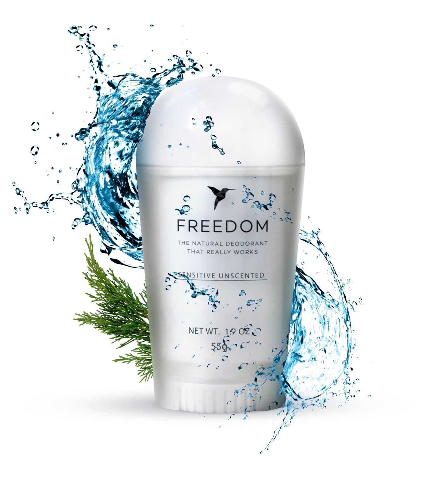 Buy Freedom Deodorant - 100% Natural Aluminum-Free for Sensitive Skin | Unscented Plastic Stick - Buy Online on GoSupps.com
