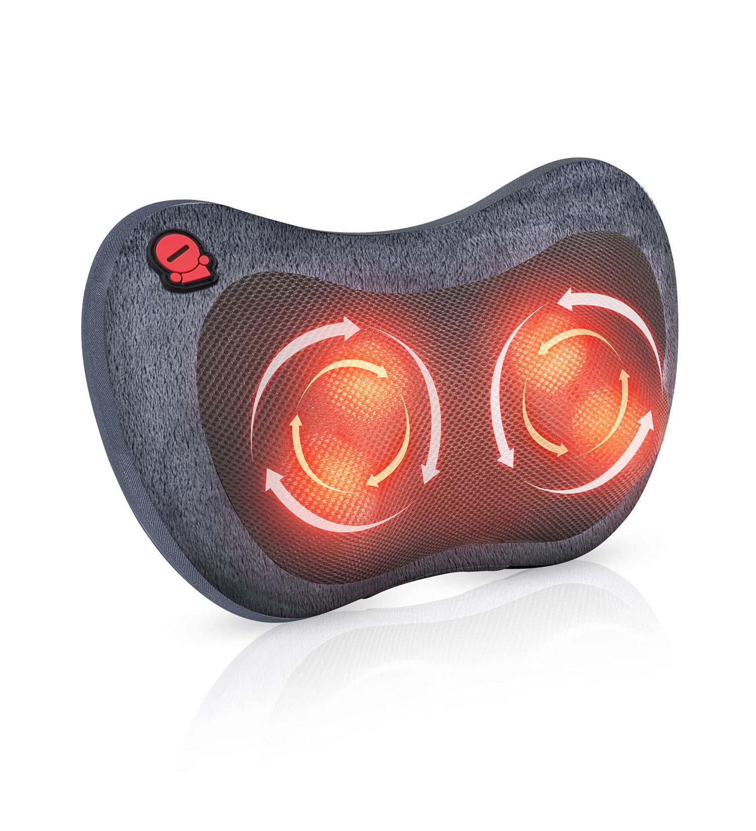 Comfier Shiatsu Neck Massage Device - Heated 3D Rotating Massage Pillow for Neck Shoulder & Back - Ideal Gift for Men Women Mom & Dad - Buy Online on GoSupps.com