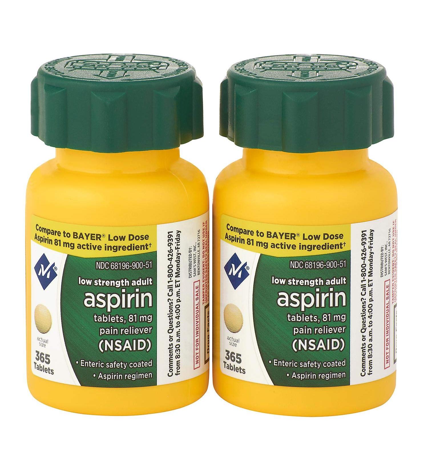 Member's Mark 81 mg Low Strength Aspirin (730 ct.)
