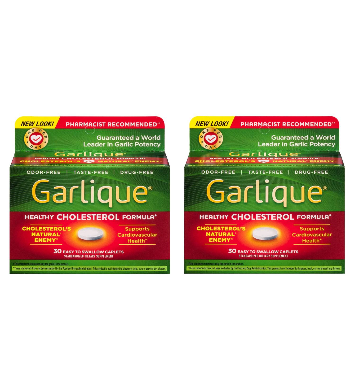 Garlique 60 Caplets - 2 Pack, 120 Tablets - Boost Heart Health and Immunity - Buy Online on GoSupps.com