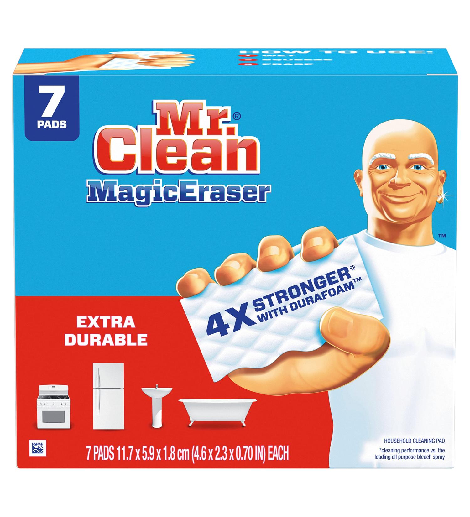 Magic Eraser Extra Durable Cleaning Pads with Durafoam - 7 Count | Powerful Stain Remover - Buy Online on GoSupps.com