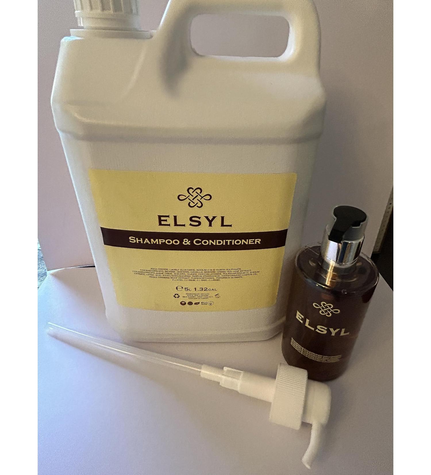 Shampoo & Conditioner - 5lt Refill - 300ml Dispeenser - Pump - Elsyl - Refill - Refillable - Home - Hotel - Leisure - Hospilality