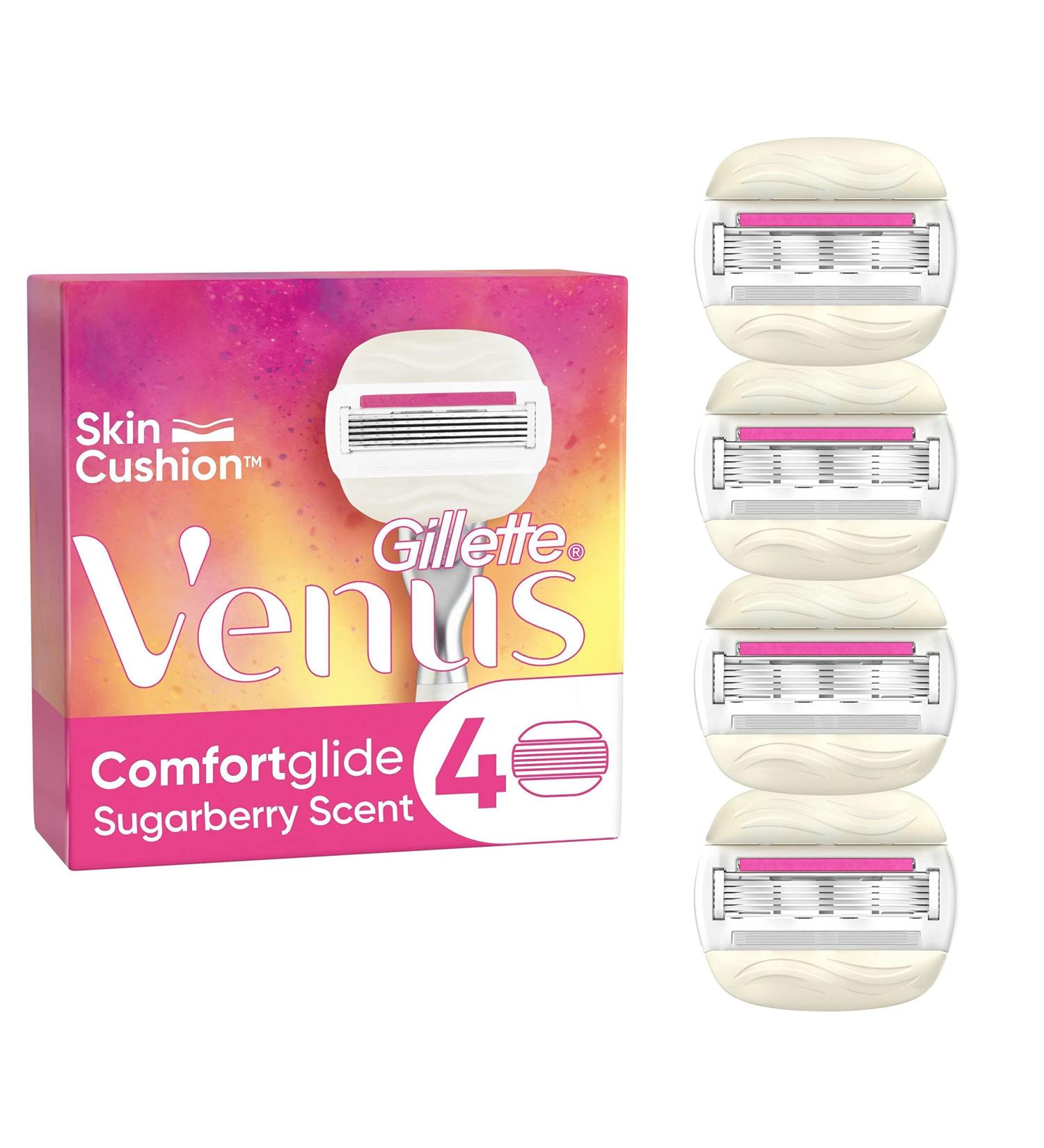 Gillette Venus Comfortglide Festival Razor Blades - 4 Replacement Blades for Women's Razors | Smooth Shave & Ultimate Comfort - Buy Online on GoSupps.com
