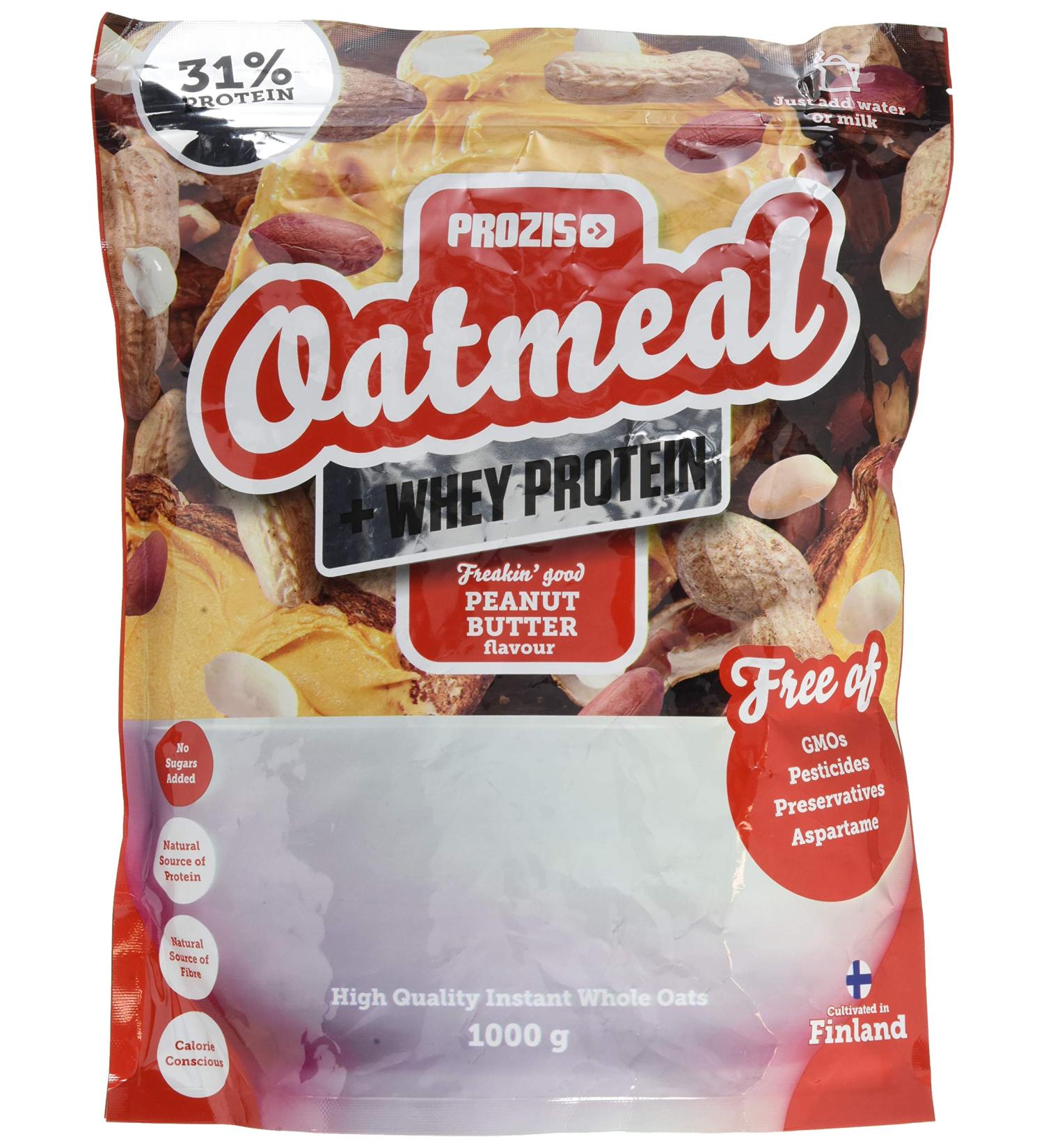 Prozis Oatmeal + Whey - Oats and Whey 1000g Peanut Butter - Buy Online on GoSupps.com
