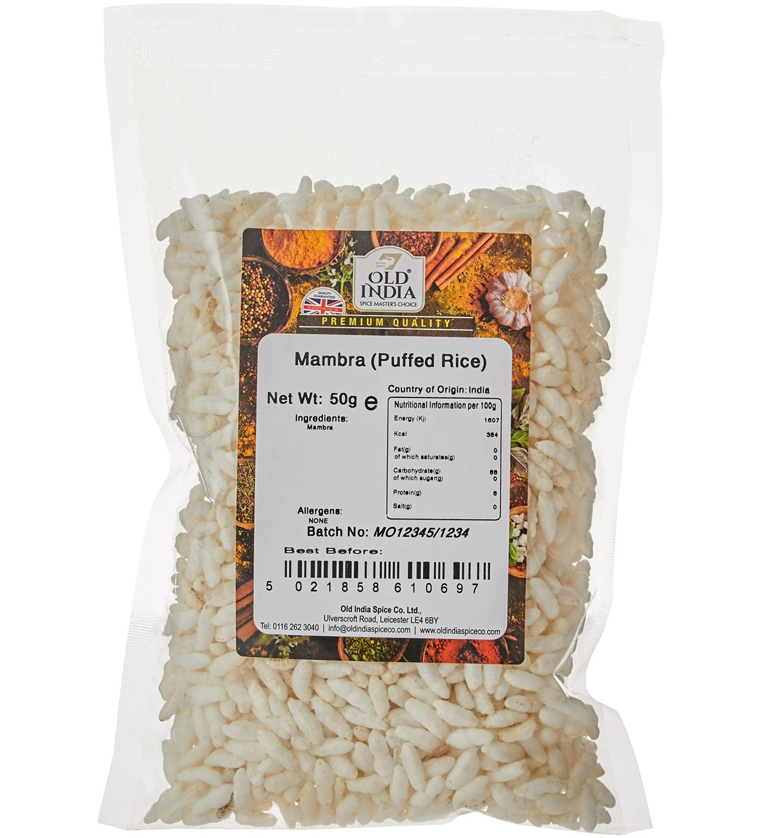 Old India Mambra (Puffed Rice) 50g - Authentic Indian Snack | Buy Online - Buy Online on GoSupps.com
