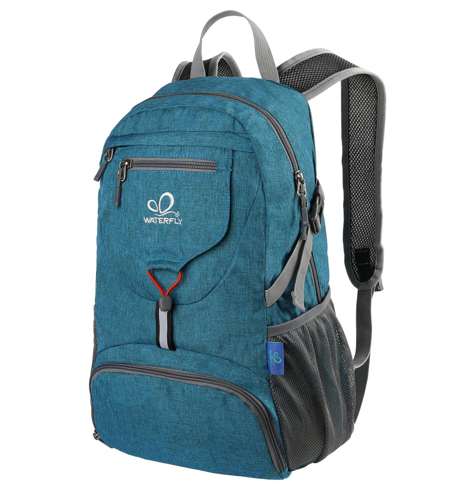 WATERFLY 20L Packable Backpack - Ultralight Foldable Daypack for Travel, Hiking & Camping - A-teal Blue - Men's and Women's - Buy Online on GoSupps.com