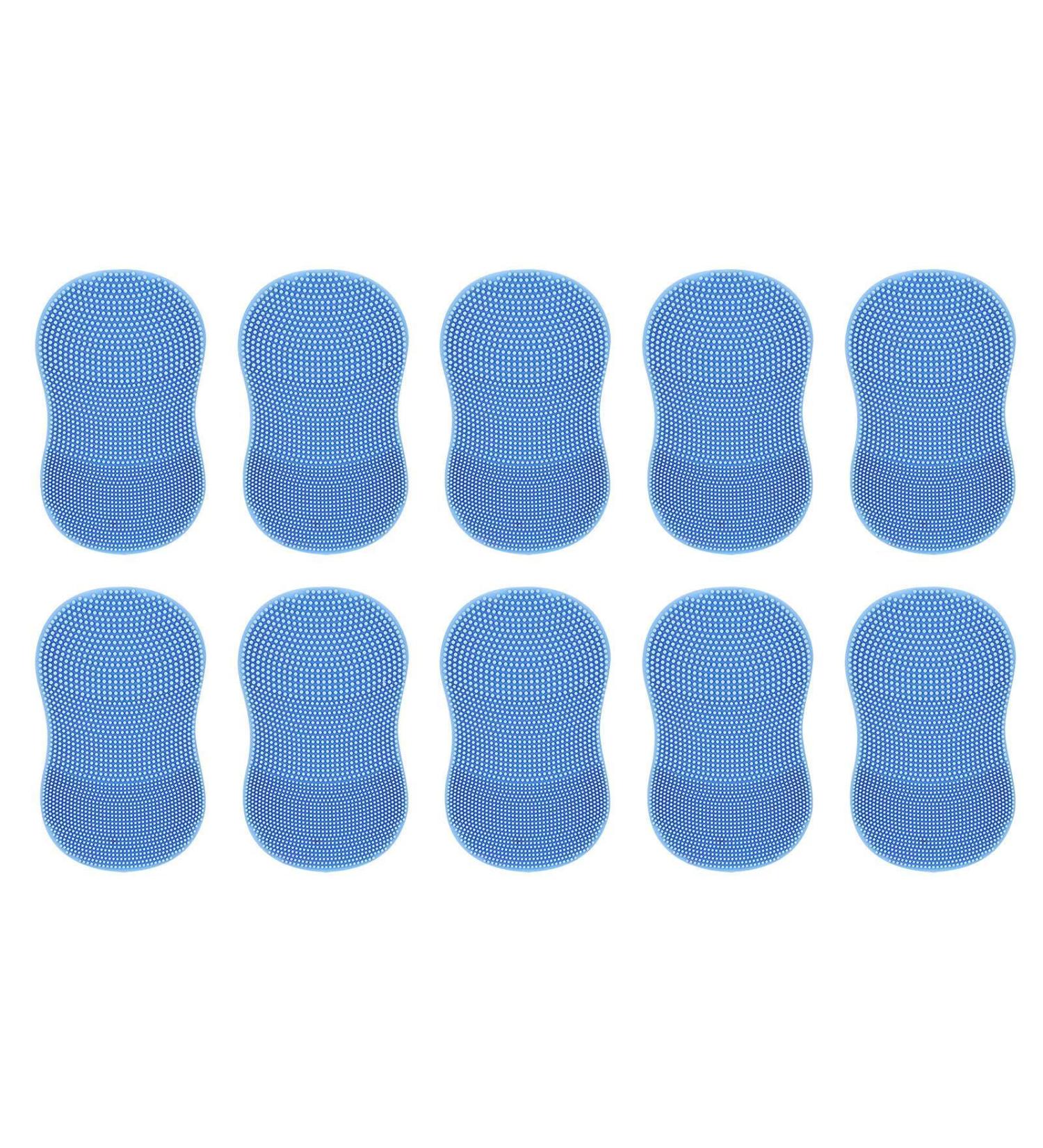 Silicone Face Scrubber - Deep Cleaning Face Scrubbing Silicone Brush Manual Massaging Face Scrubber with Soft Bristles for Camping Travelling Blue - Buy Online on GoSupps.com