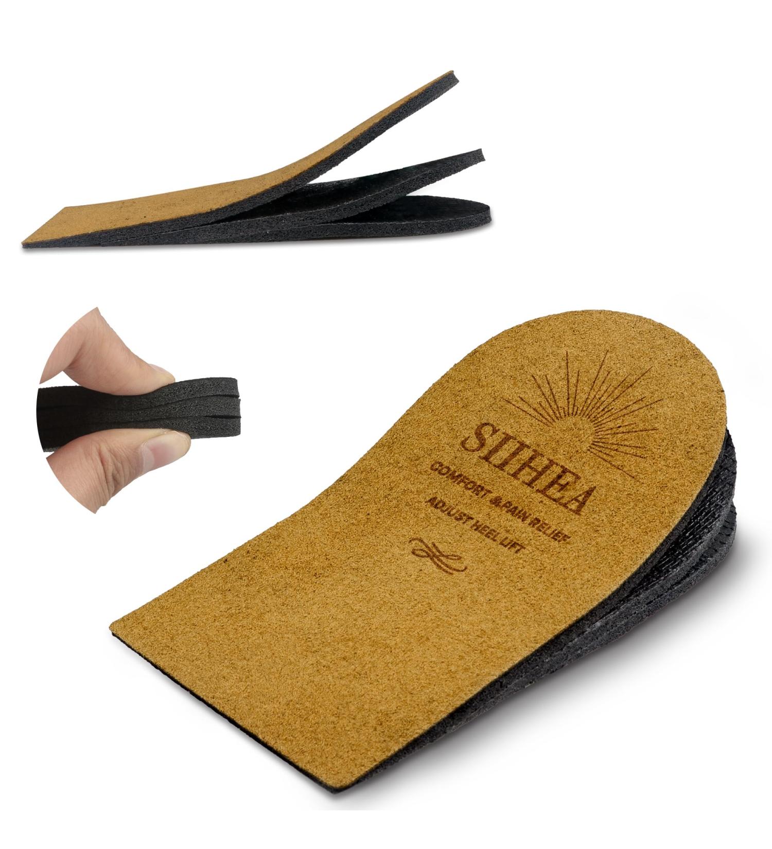 Adjustable Heel Lift Inserts for Achilles Tendonitis & Heel Pain - 1/8" Height Increase Insoles for Leg Length Discrepancy & Plantar Fasciitis (Medium) - International Shipping Available - Buy Online on GoSupps.com