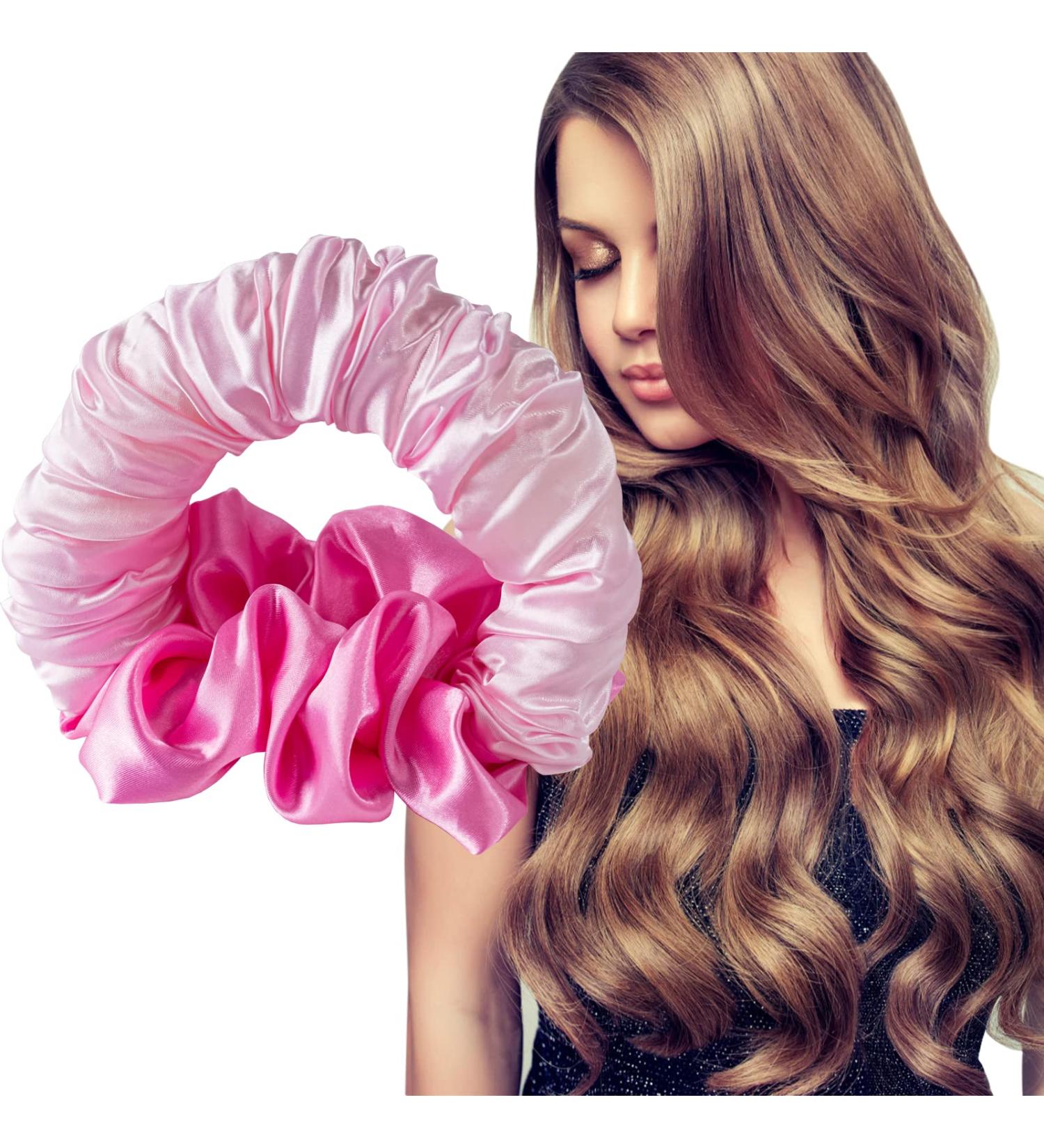 2022 New Pink Heatless Hair Curler Headband for Long Hair - No Heat Curls Overnight - Gentle on Hair - Women's Magic Curling Headband - Buy Online on GoSupps.com