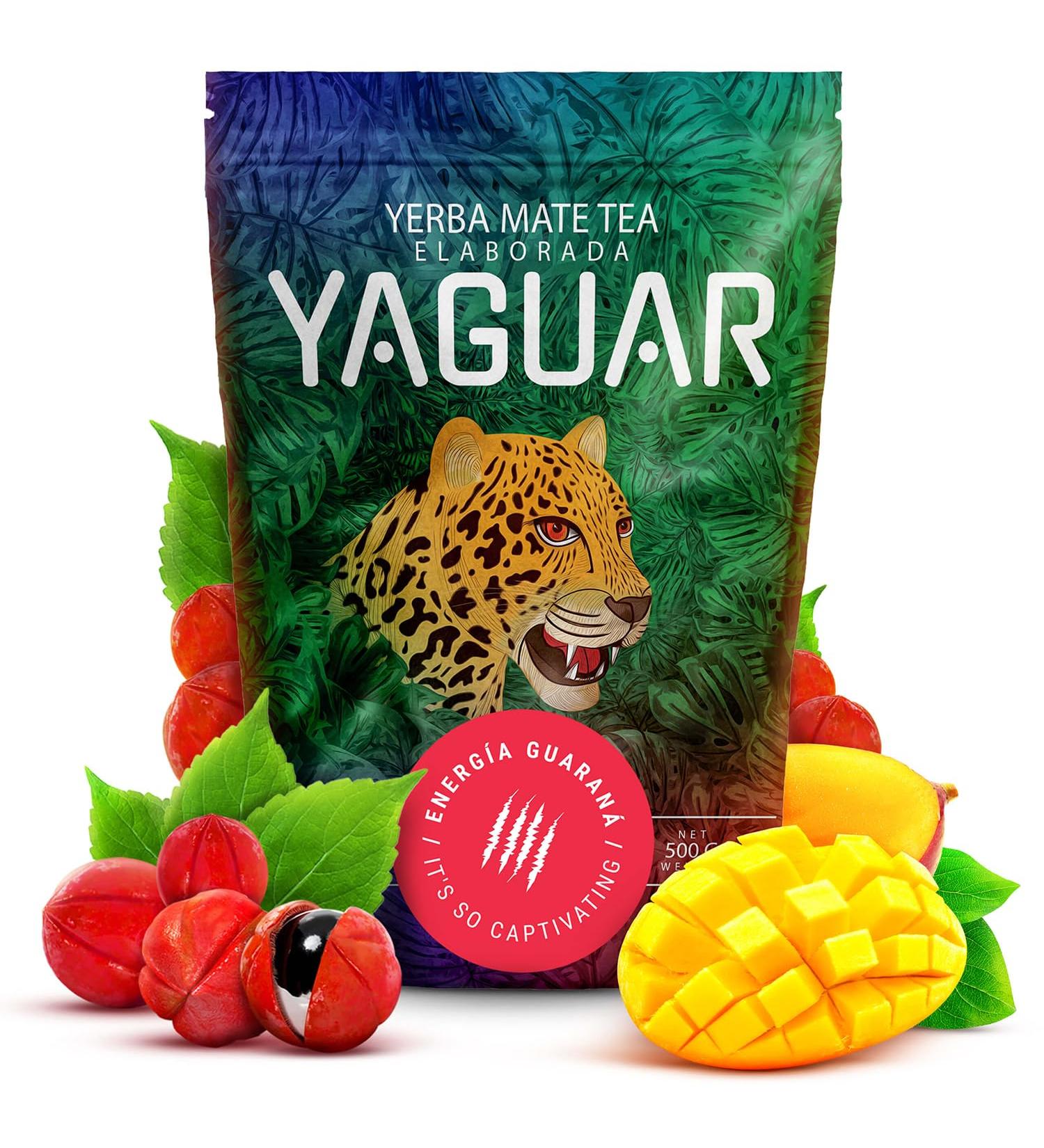 Yaguar Yerba Mat Energia Guarana 500g Aux Fruits Haute teneur en caf ine sans Gluten 500 g (Lot de 1) - Buy Online on GoSupps.com