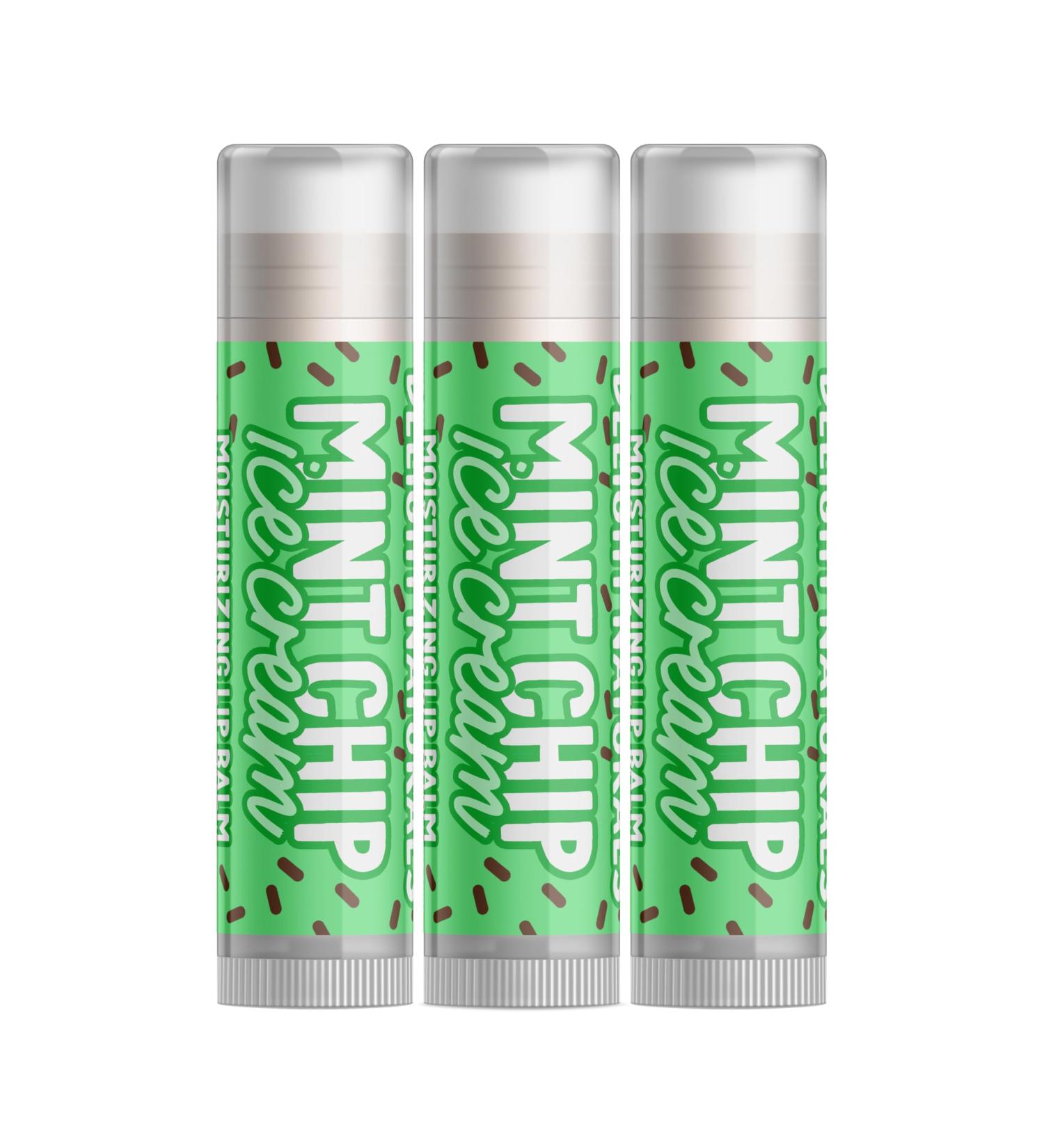 Delight Naturals Mint Chip Ice Cream Lip Balm - Set of Three - Buy Online on GoSupps.com