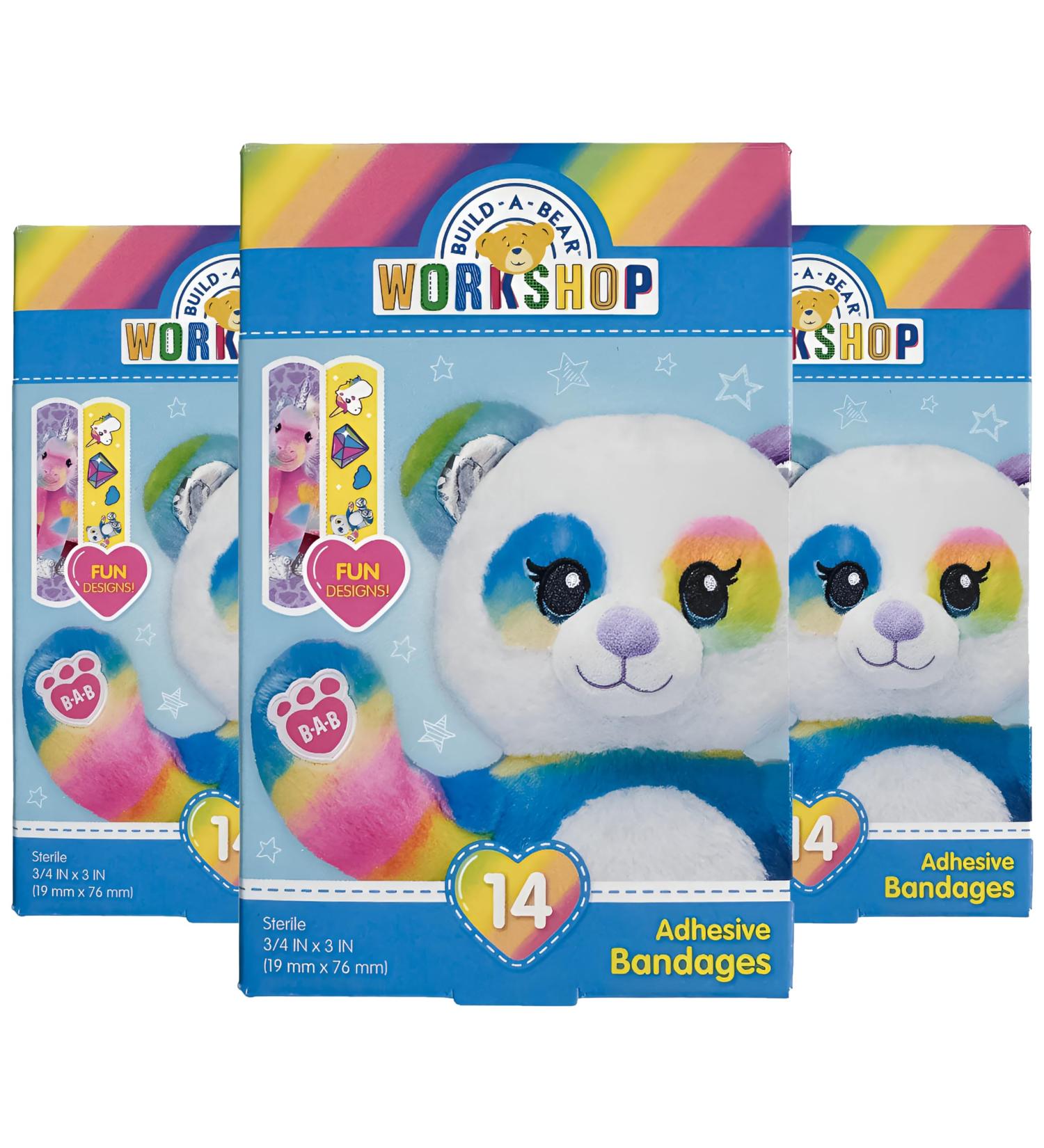 Licensed Character Adhesive Sterile Bandages 14 per Box Set of 3 Boxes The Flash Build-A-Bear Workshop Bluey Crayola (Build-A-Bear Workshop)