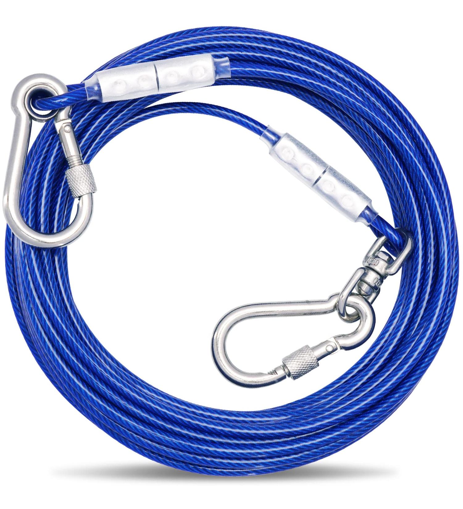 Durable Tie-Out Leashes for Dogs | 3/6/9/15m Blue Yard Leashes | Perfect for Safe Outdoor Use - Buy Online on GoSupps.com