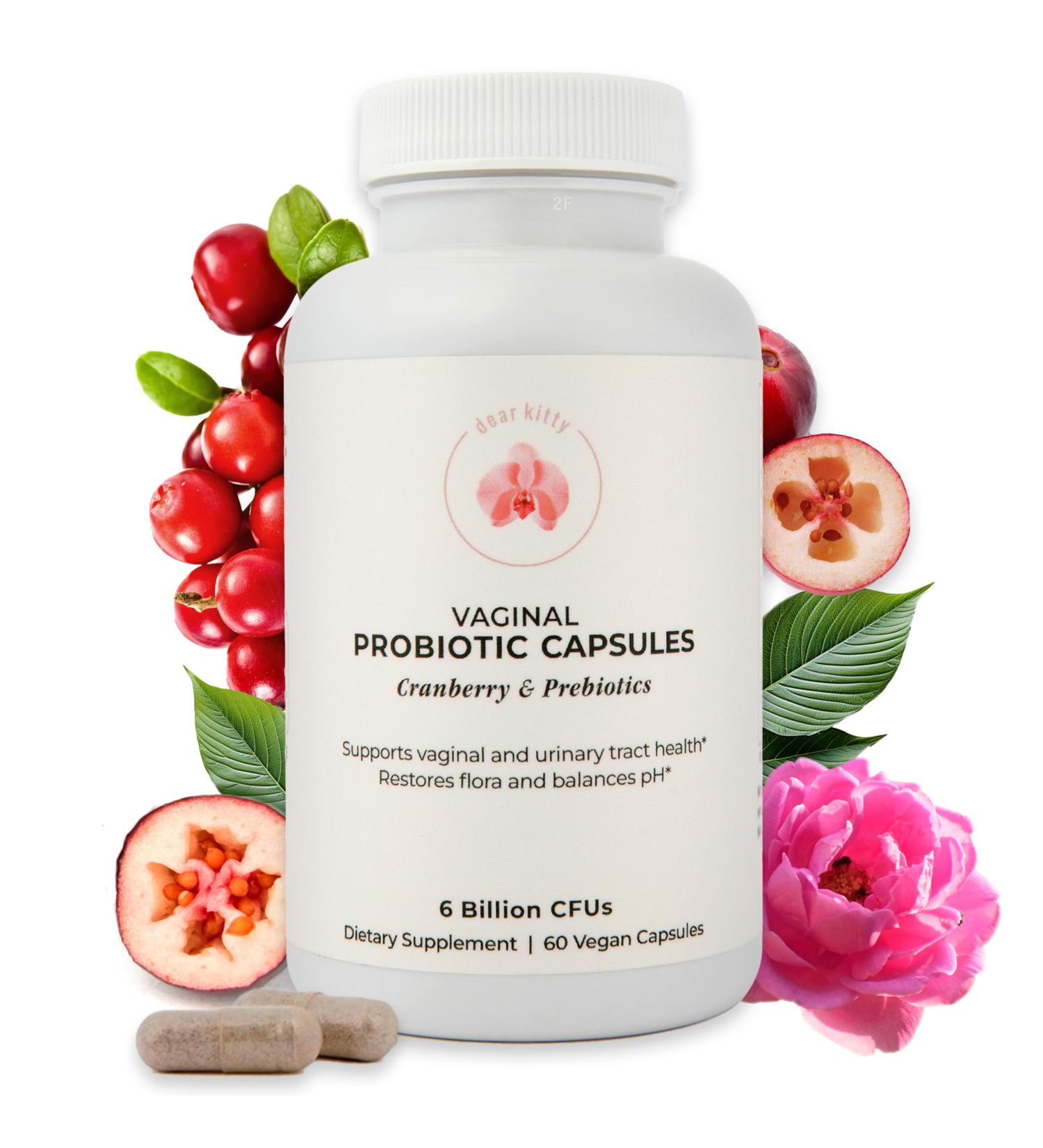 Vaginal Probiotics for Women - pH Balance Urinary Tract & Yeast Support - 60 Capsules with 6B CFUs - Buy Online on GoSupps.com
