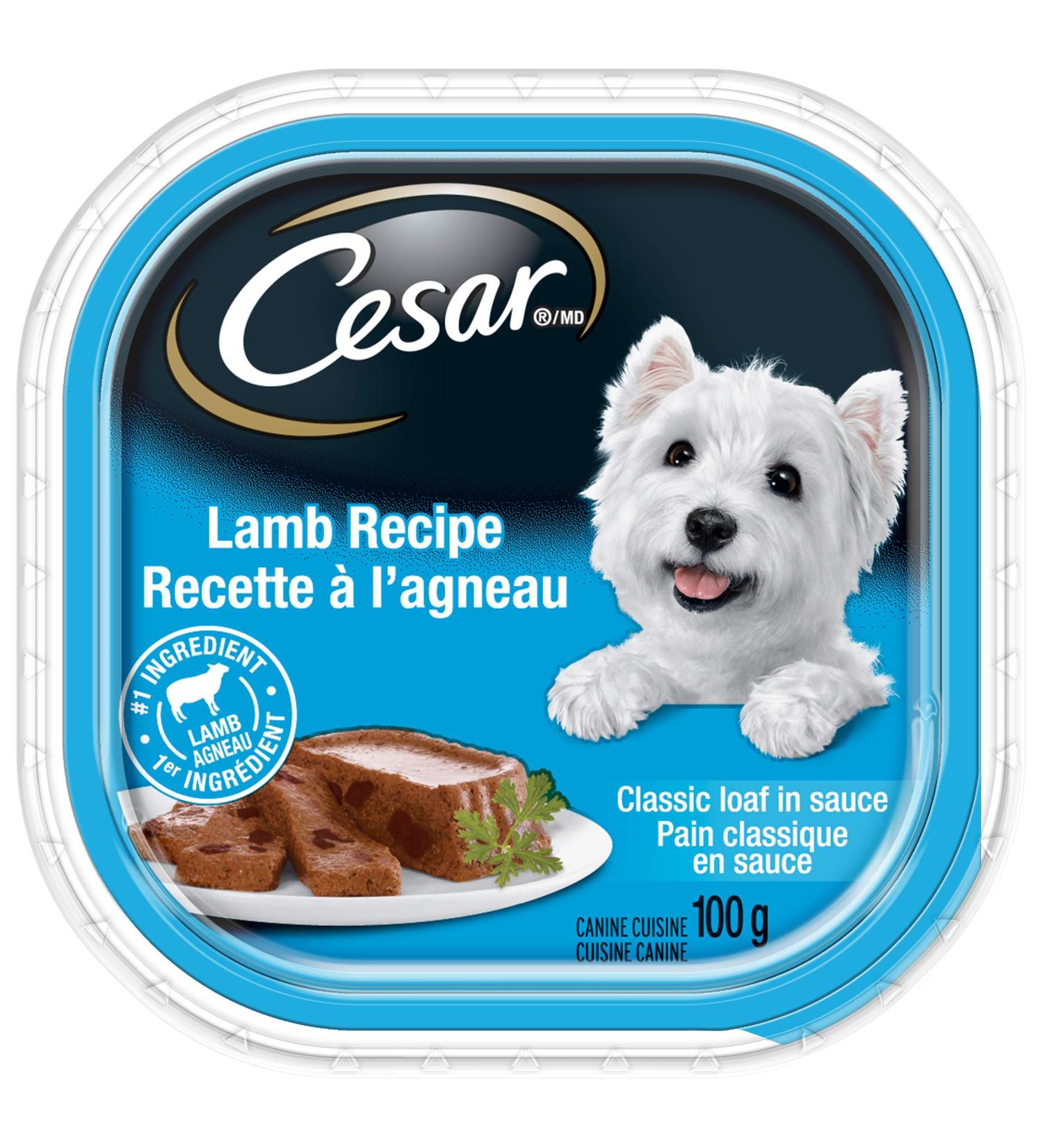 CESAR Adult Wet Dog Food Classic Loaf in Sauce Entr es - Lamb 100g Tray (24 Pack) Lamb 100 g (Pack of 24) - Buy Online on GoSupps.com