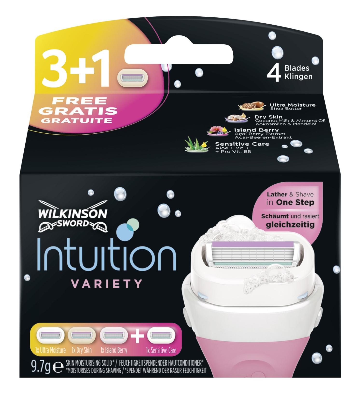 Buy Wilkinson Sword Intuition Summer Variety Razor Blades for Women - 3 + 1 Pack | Fast International Shipping - Buy Online on GoSupps.com
