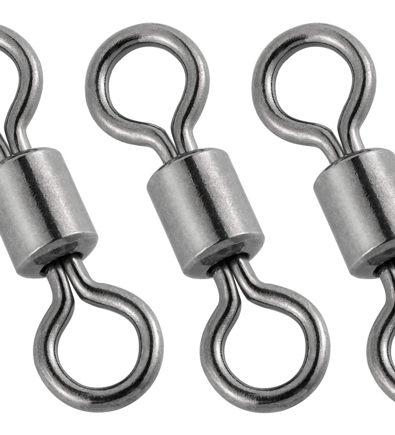 Dr.Fish Barrel Swivels - Stainless Steel Rolling Fishing Swivels Black Nickel - 30LB to 1500LB - 50pk - Buy Online on GoSupps.com