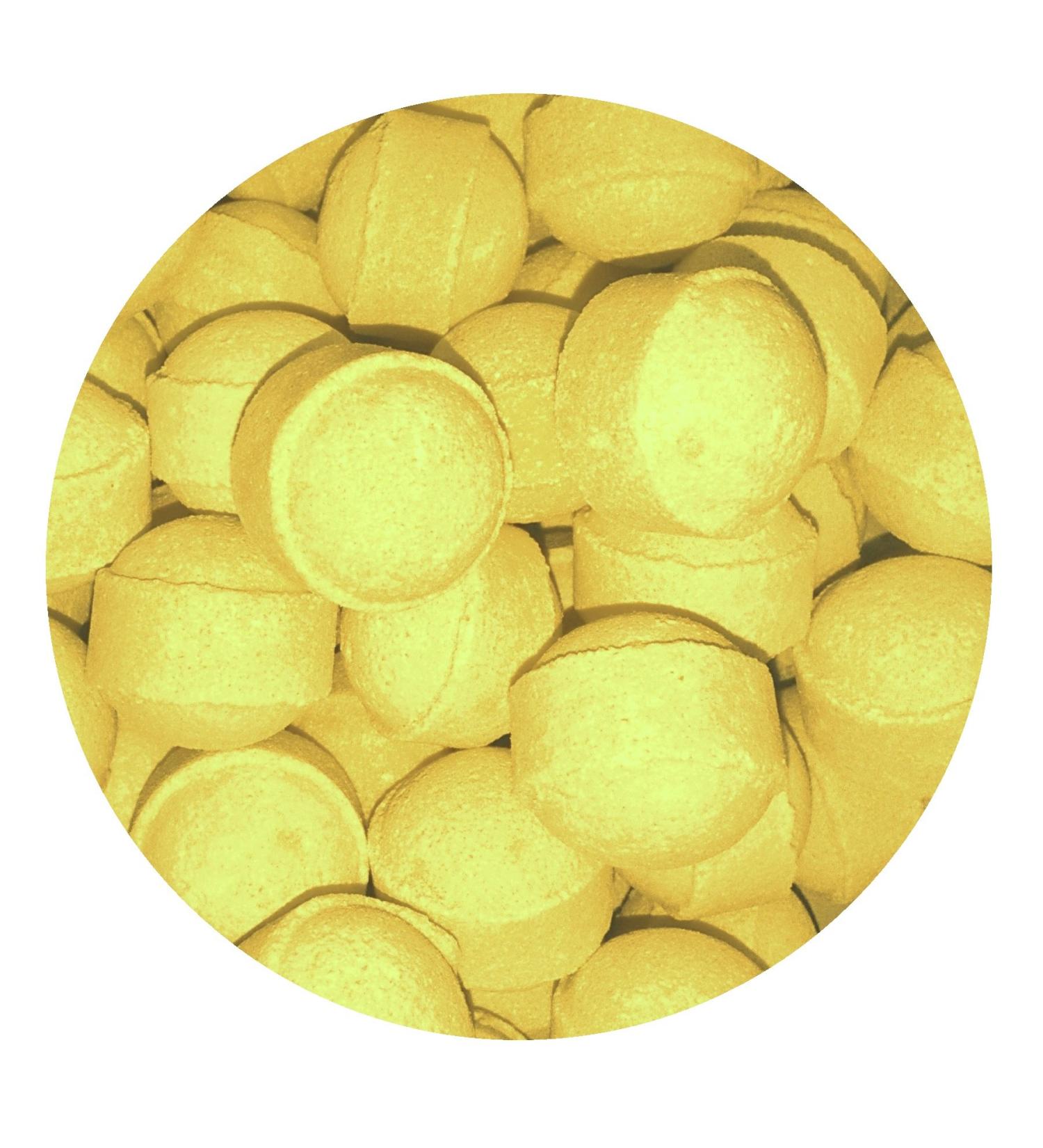 1kg Lemon Scented Bath Marbles Fizzers Mini Bombs (Approximately 100)