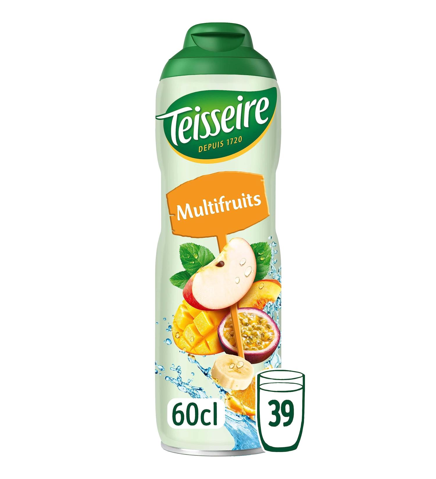TTeisseire Multifruit Syrup for Refreshing Drink Cocktails Recyclable Bottle 60cl - Buy Online on GoSupps.com