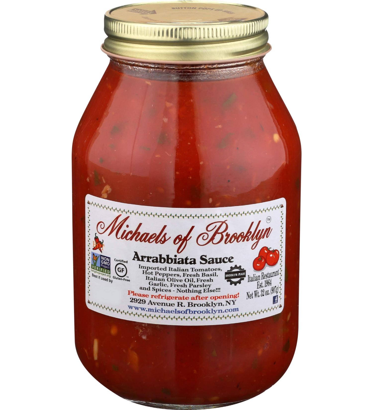 Michaels of Brooklyn Arrabbiata Pasta Sauce - 32 oz - Buy Online on GoSupps.com