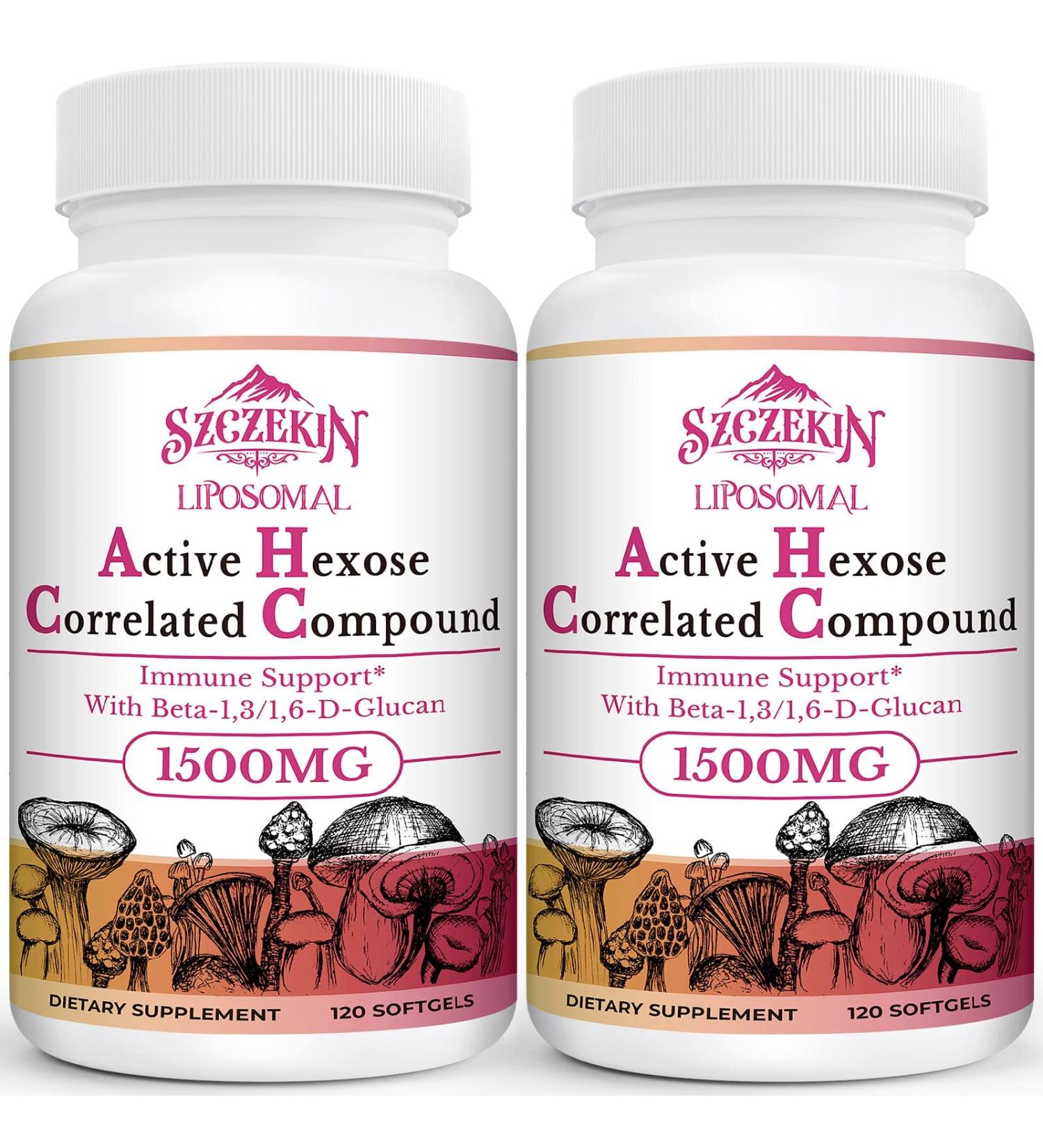 SZCZEKIN Liposomal AHCC Supplement 1500mg - 240 Softgels - Immune Support & Liver Function - Natural Mushroom Extract - T-Cell & Killer Cell Activity - 120 Count x2 - Buy Online on GoSupps.com