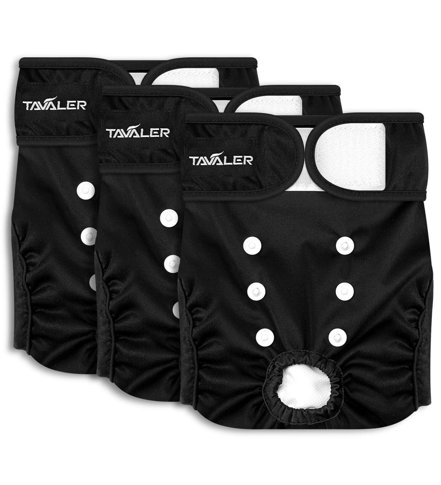 Reusable Taval Dog Diapers for Bitches - 3 Pack Washable Female Dog Pants - International Shipping Available - Buy Online on GoSupps.com