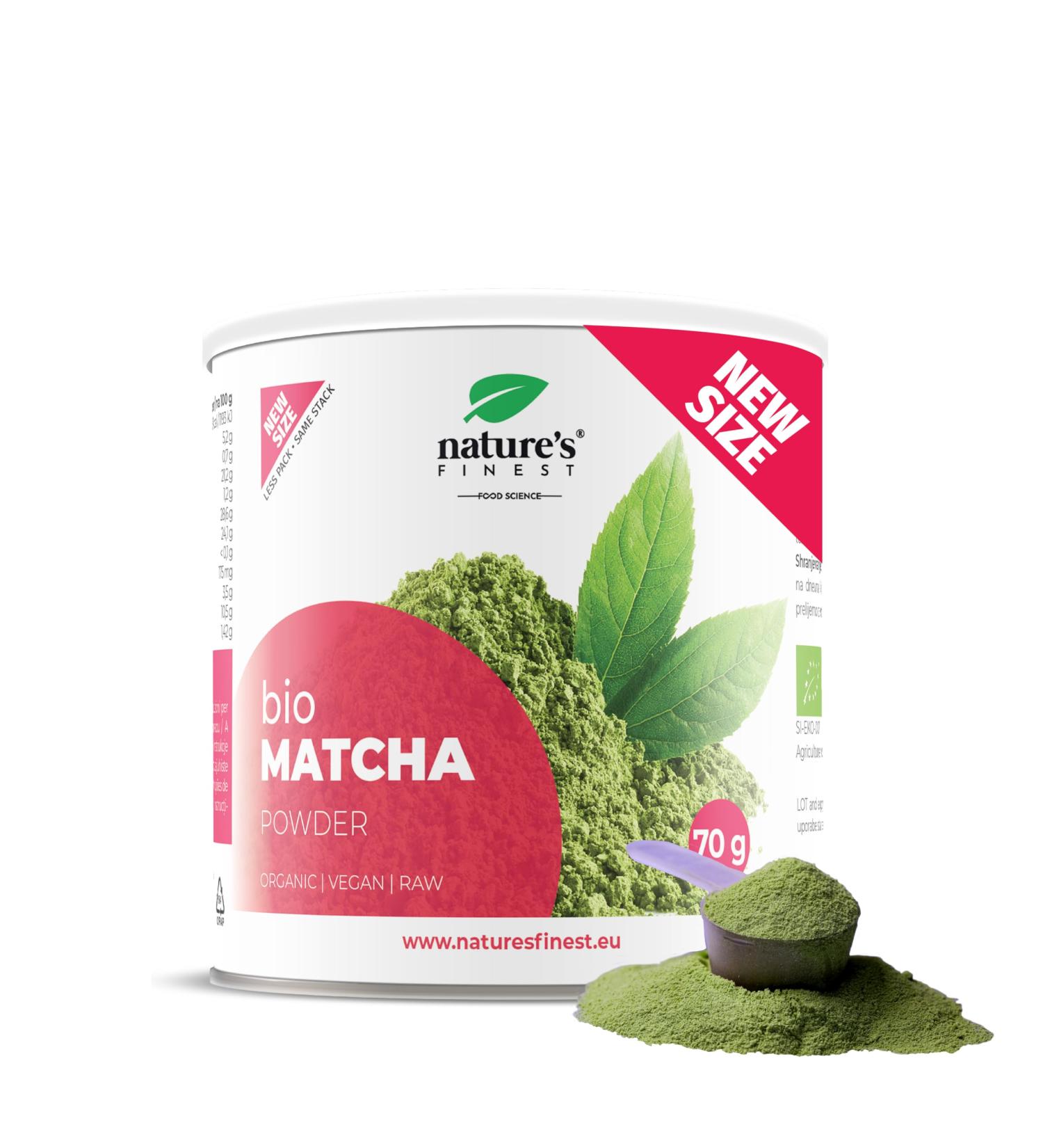 Nature's Finest by Nutrisslim Bio Matcha en Poudre 70 g - Superaliment Naturel pour Latte Smoothies & Recettes Sant - nergie Douce & Focus - Th Vert Bio pour Cuisine & Fitness 1 - Buy Online on GoSupps.com