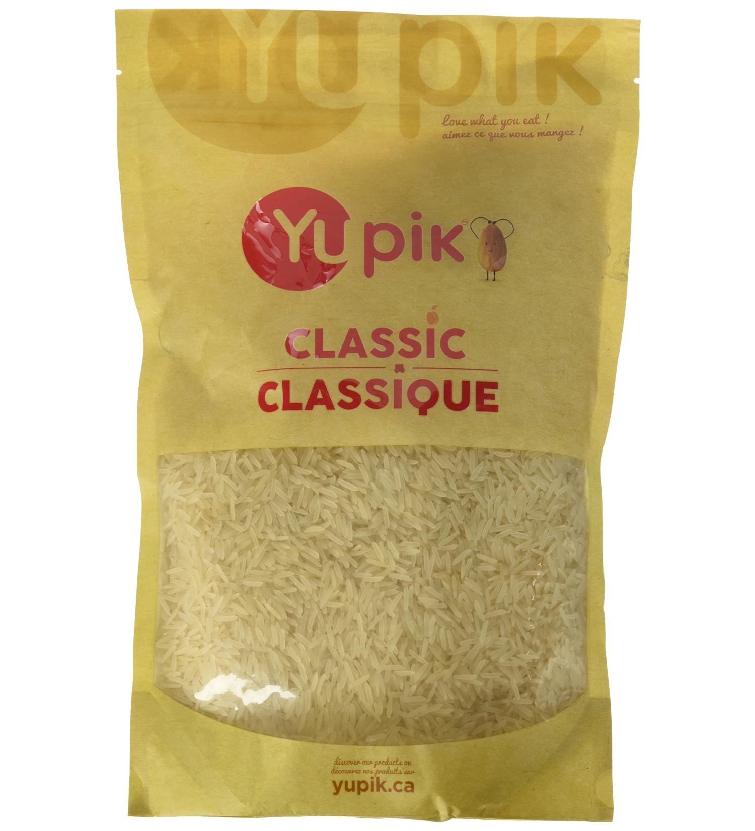Yupik Basmati Rice 1 kg Gluten-Free Vegan Sugar-Free Salt-Free Fragrant Rice Easy Preparation Ideal for Recipes Side Dishes Salads & More 1 kg (Pack of 1)