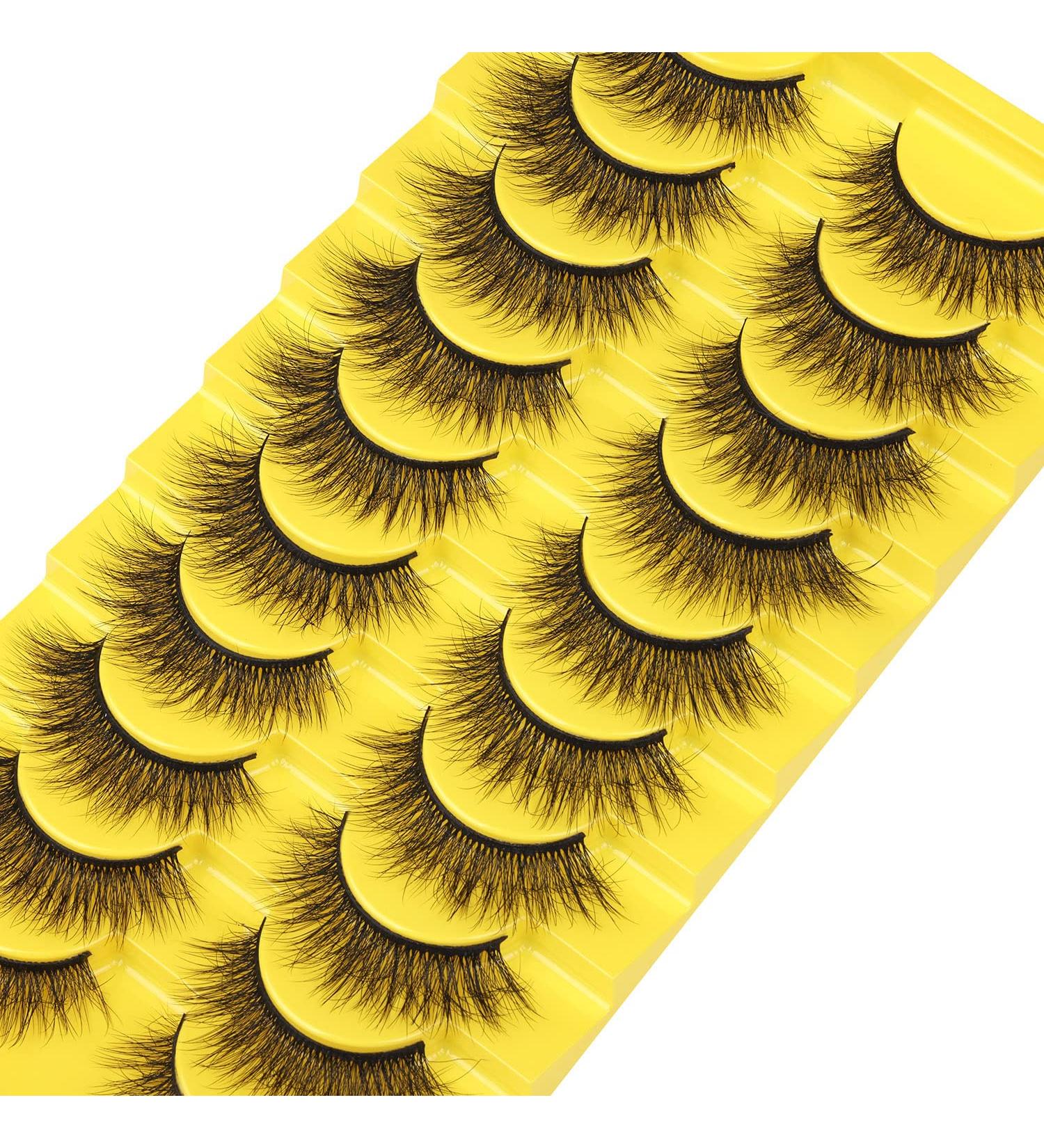 Delyneph Wispy Faux Mink 15mm Cat-Eye False Eyelashes - Natural Cute Short Daily Wispies Pack - Buy Online on GoSupps.com