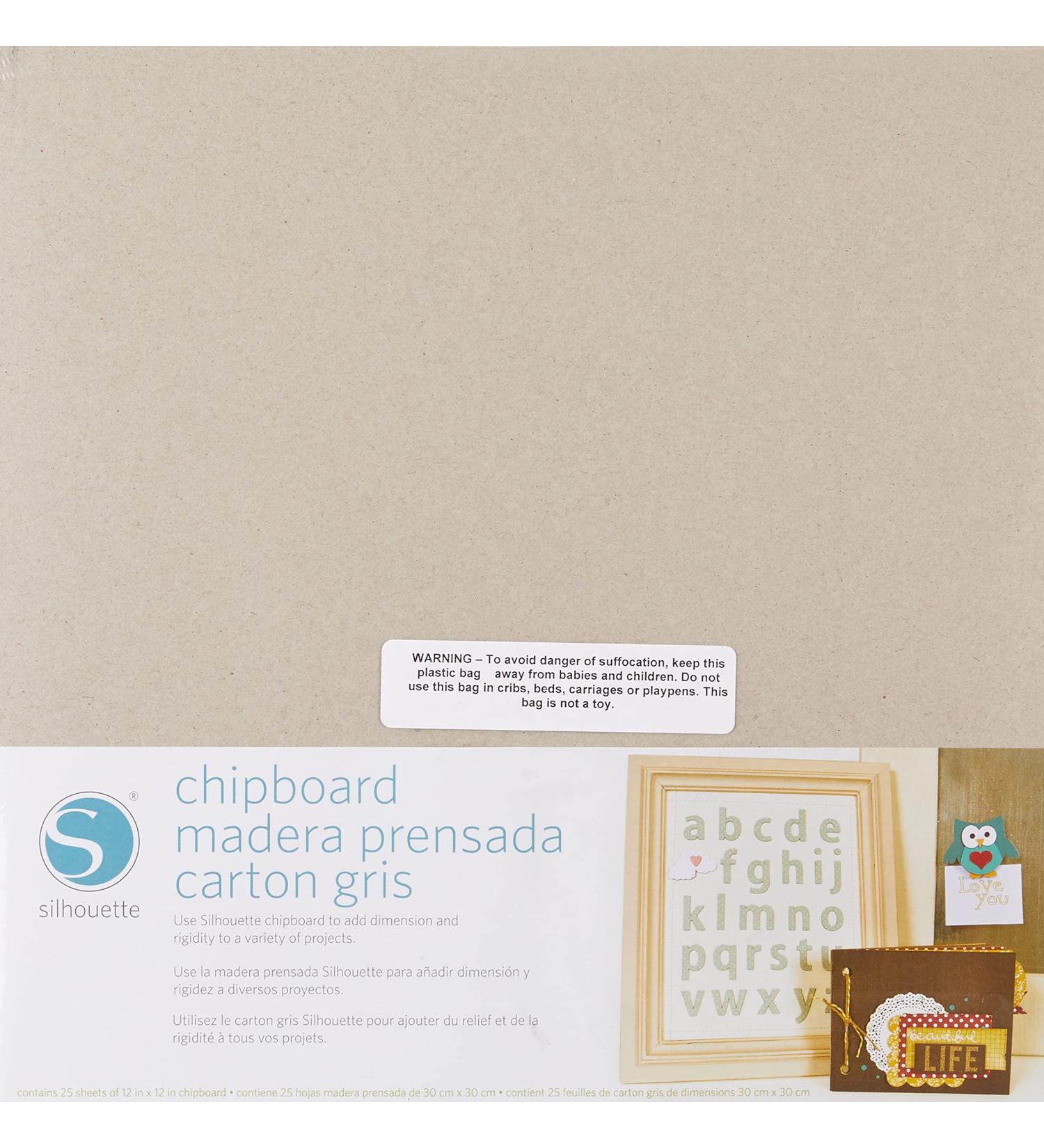 Silhouette Chipboard 12x12-Inch 25/Pack - Durable Crafting Material by Silhouette of America - Buy Online on GoSupps.com