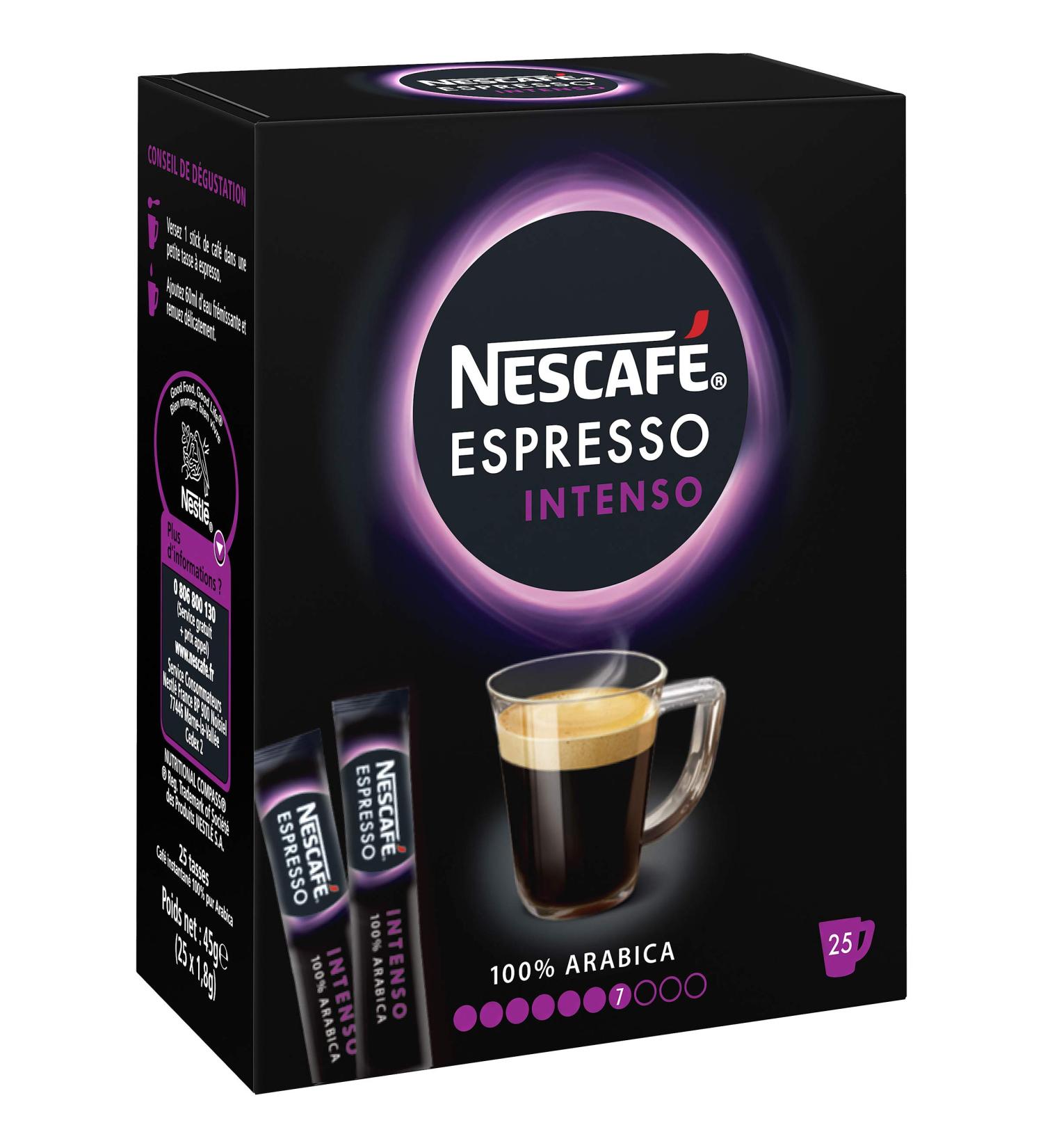 Nescaf Espresso Intenso - Instant Coffee - Box of 25 Sticks - Buy Online on GoSupps.com