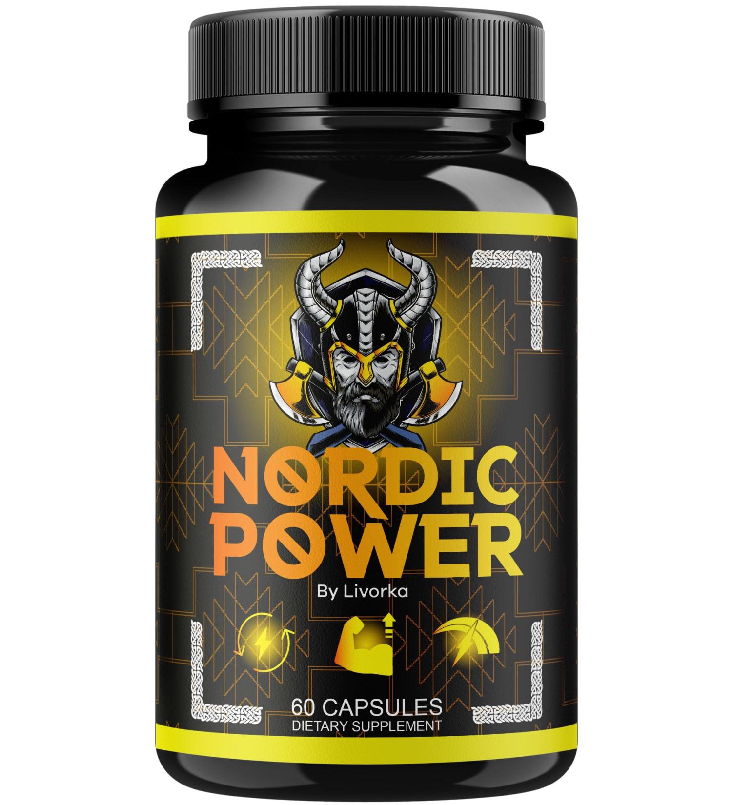 LIVORKA Nordic Power - Nordic Power for Men Nordic Power Pills Nordic Power Capsules Nordic Power Supplement Nordic Power Capsules for Men Nordic Power Pills for Men 60 Capsules for 1 Month - Buy Online on GoSupps.com