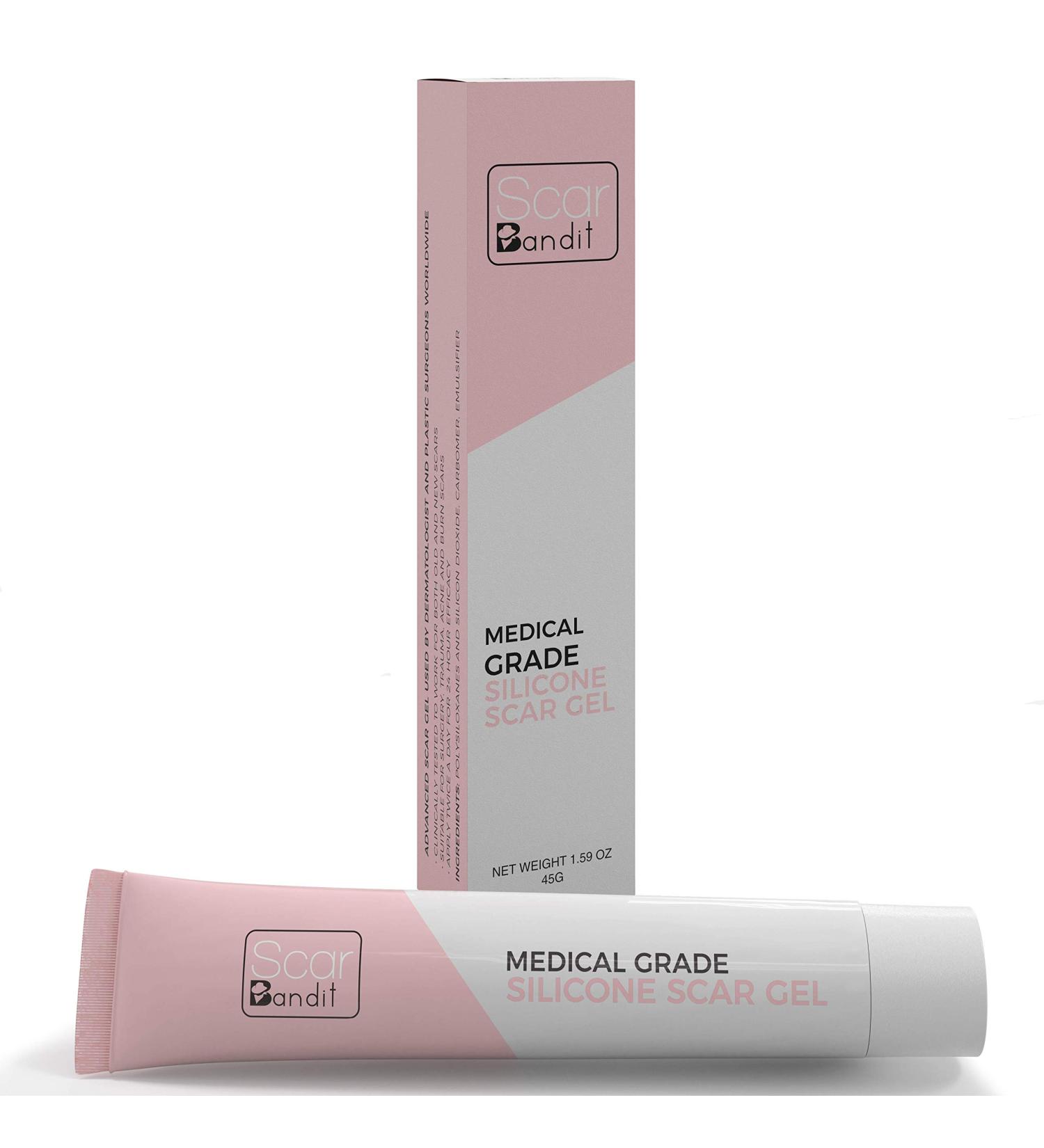 Scarbandit Advanced Scar Gel - Non-Sticky Silicone for Keloid, Stretch Marks, Acne & Surgical Scars - 45g - Buy Online on GoSupps.com