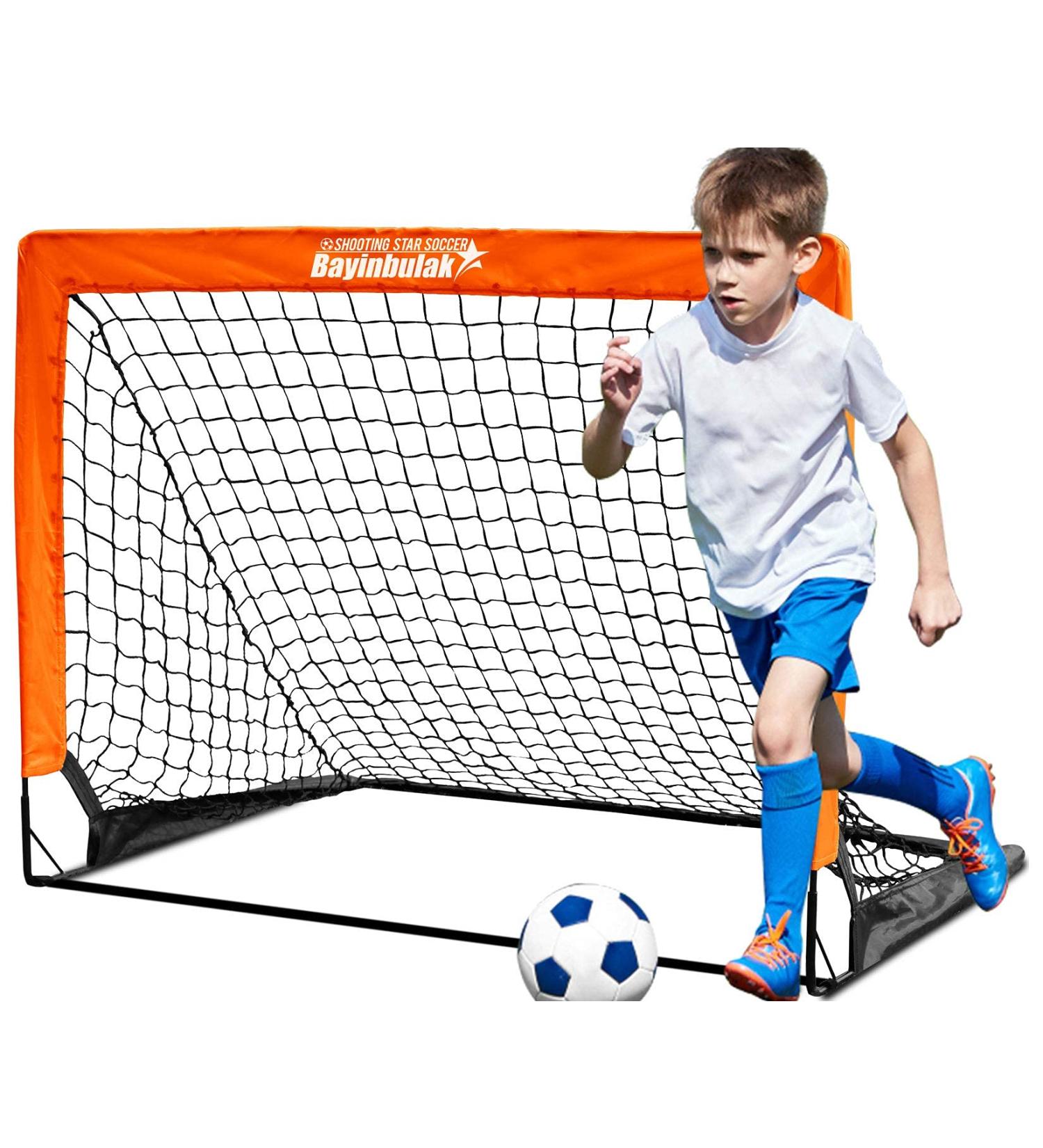 Soccer Goal Pop Up Net for Kids Backyard - 4' x 3' Orange - 1 Pack - Buy Online on GoSupps.com
